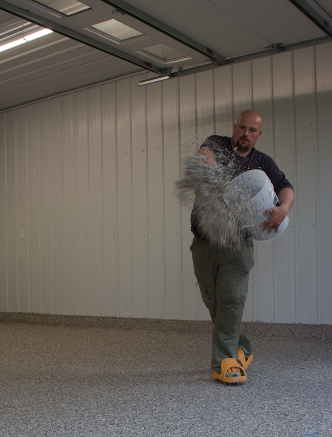 Epoxy garage floor coating installed by ProTek Surface Systems in Eastern Iowa, featuring a seamless, durable polyaspartic topcoat designed for long-lasting durability and easy maintenance.