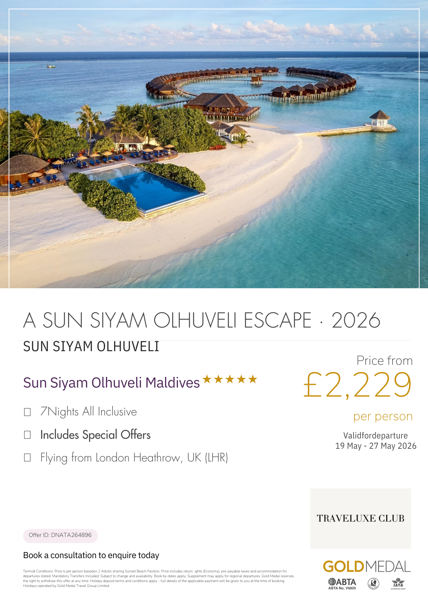 Sun Siyam Olhuveli Maldives luxury overwater and beach resort