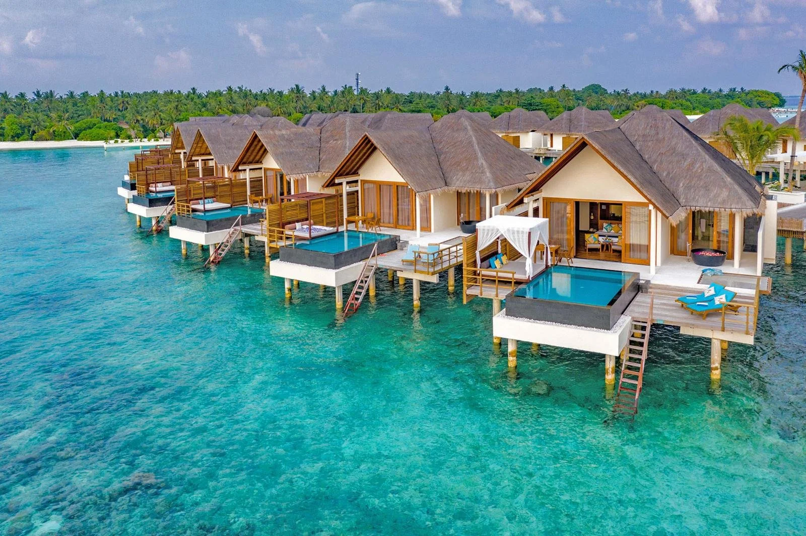Luxury overwater villas in the Maldives with private pools