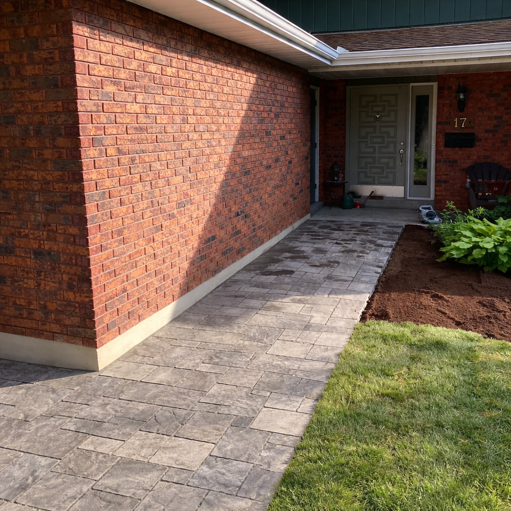 Residential walkway construction in Plano, TX