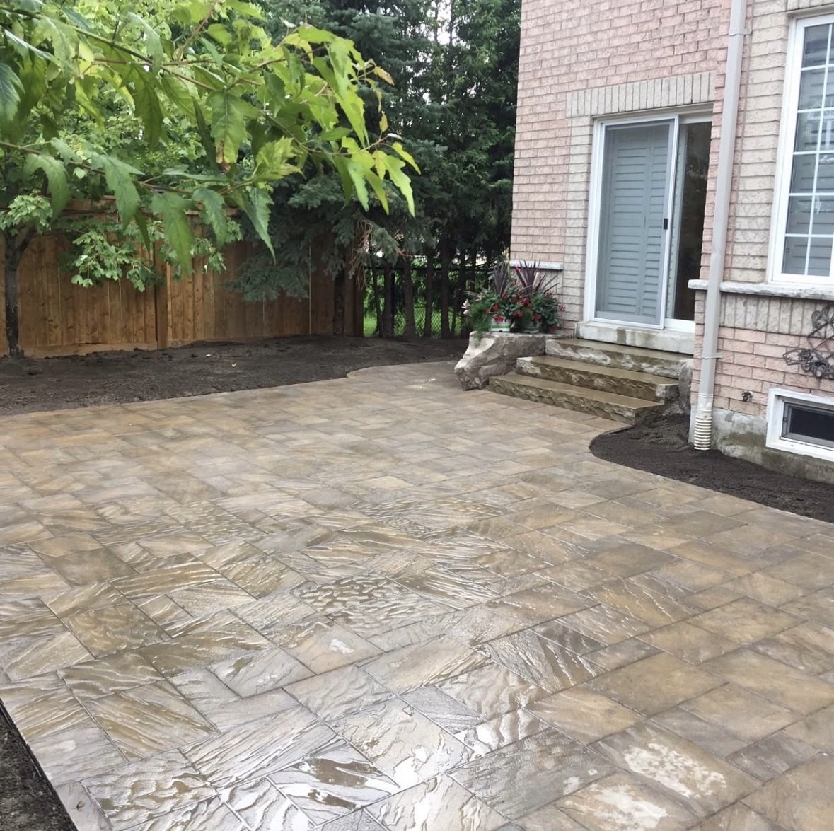 Paver patio built in McKinney, TX