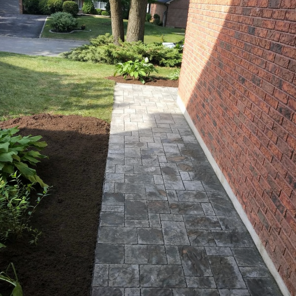 Residential walkway construction built in Plano, TX