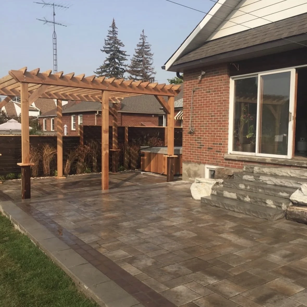 Paver patio built in Allen, TX