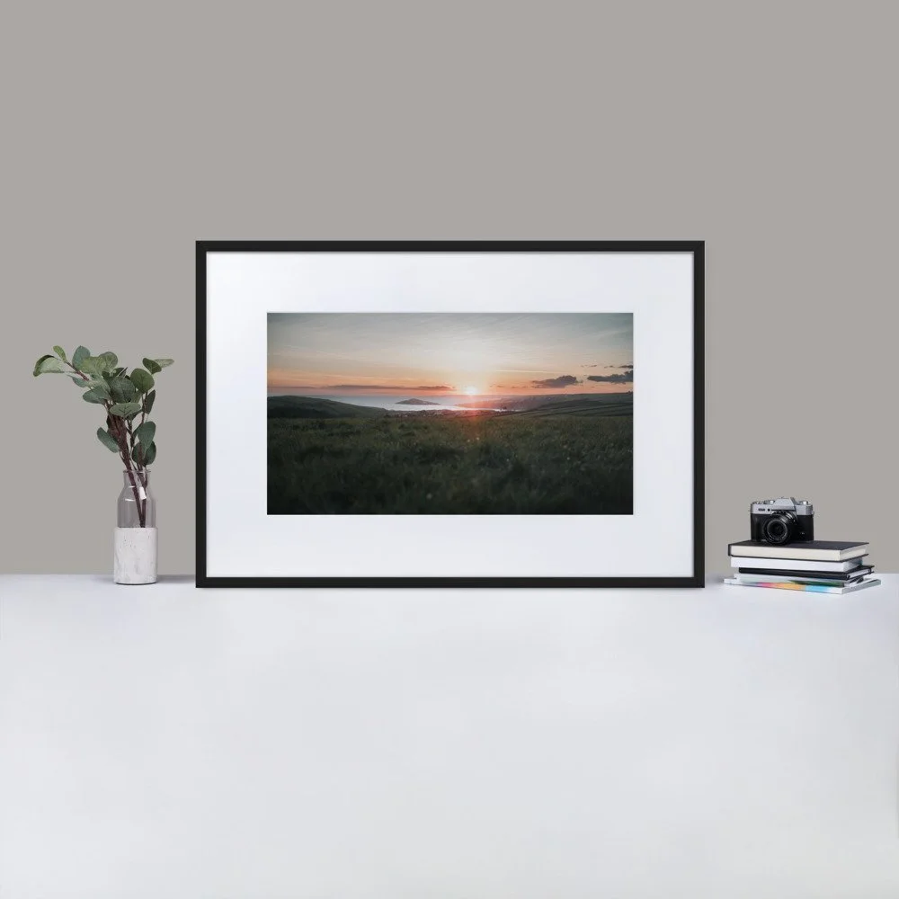 Sunset at Burgh Island Framed