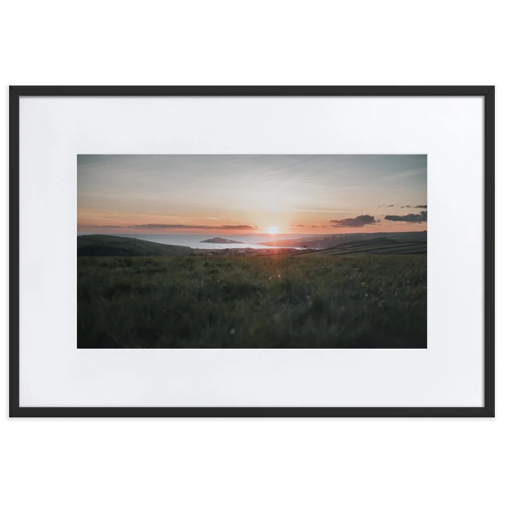 Sunset at Burgh Island Framed