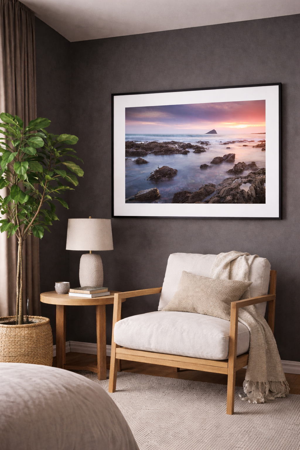 Sunset at Wembury Beach 1 Framed