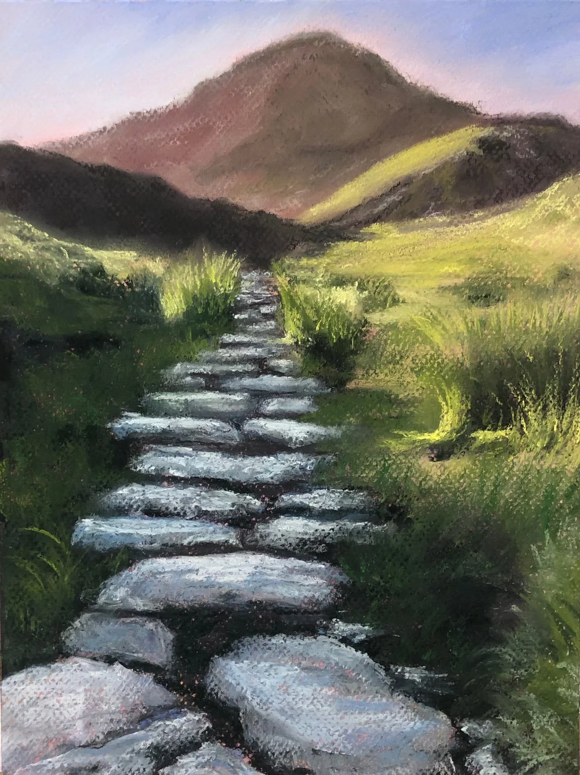 Morning Light - 6AM up the trail in Spring in Ogwen, Wales. 9x12 Seattle, WA