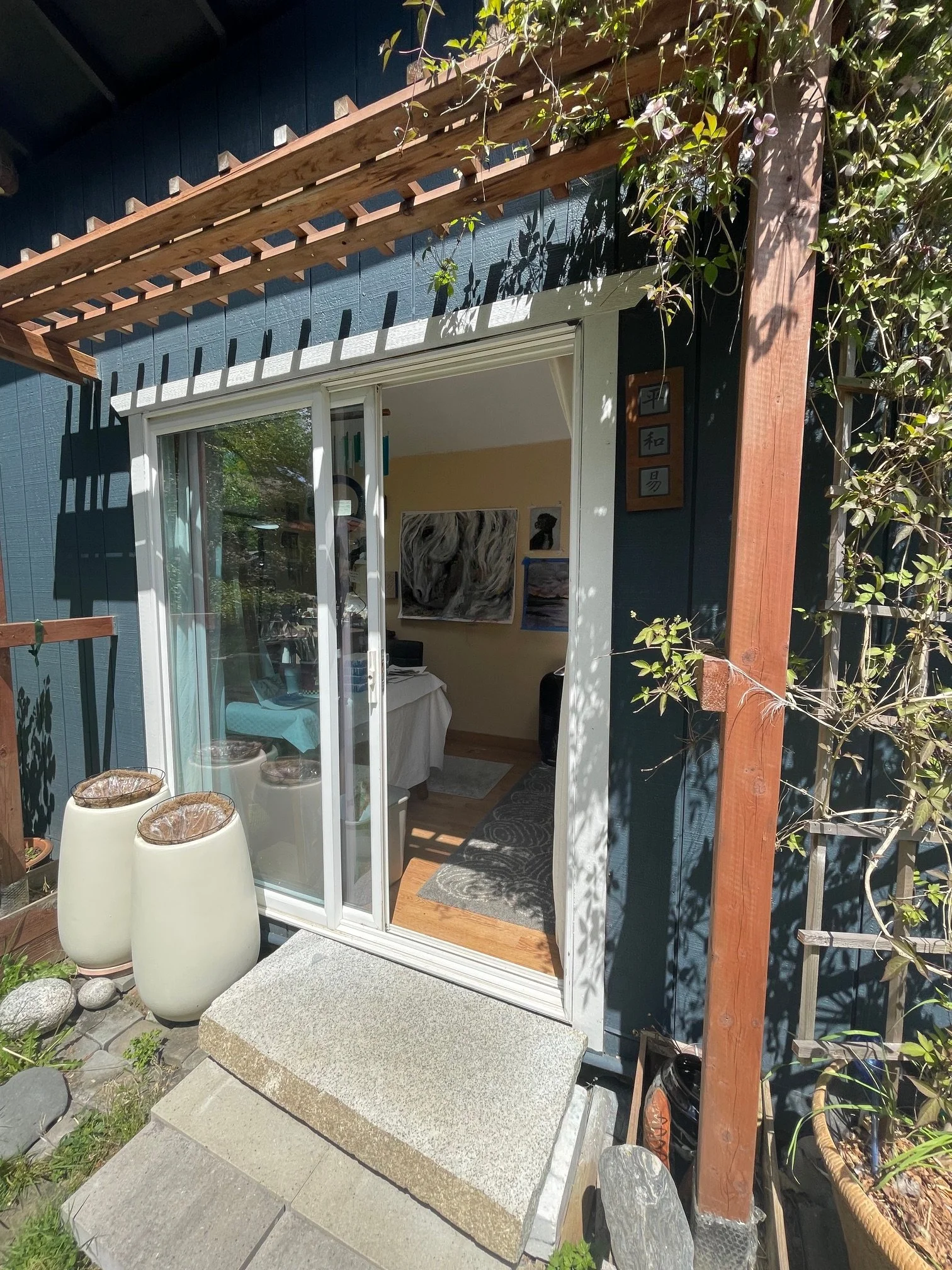 Entrance to Gabrielle England's art studio Olympia Washington South Sound Studio Tour
