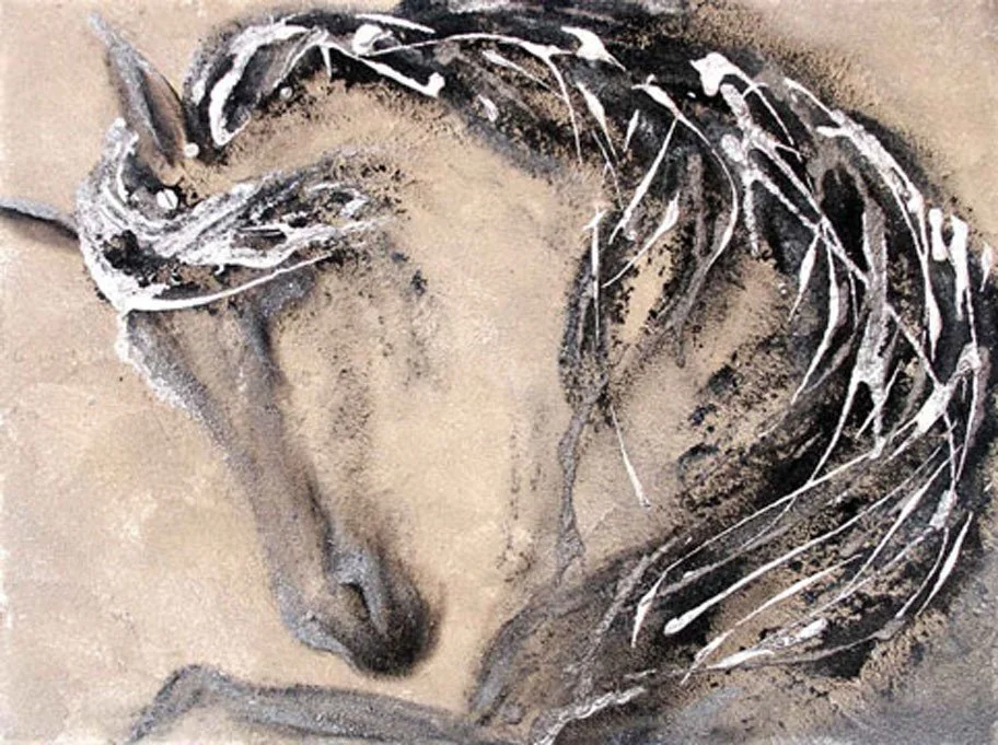 Energy ~ Pumice stone & acrylic 11" x 14" 2" Dallas, TX