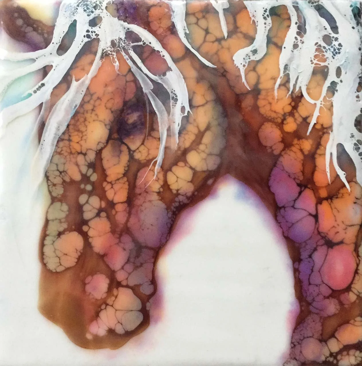 Belgian Encaustic mixed media 9"x12" Olympia, WA