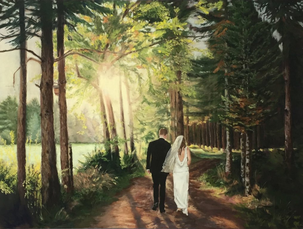 Pastel on pastel panel 18" x 24" Washington D.C.