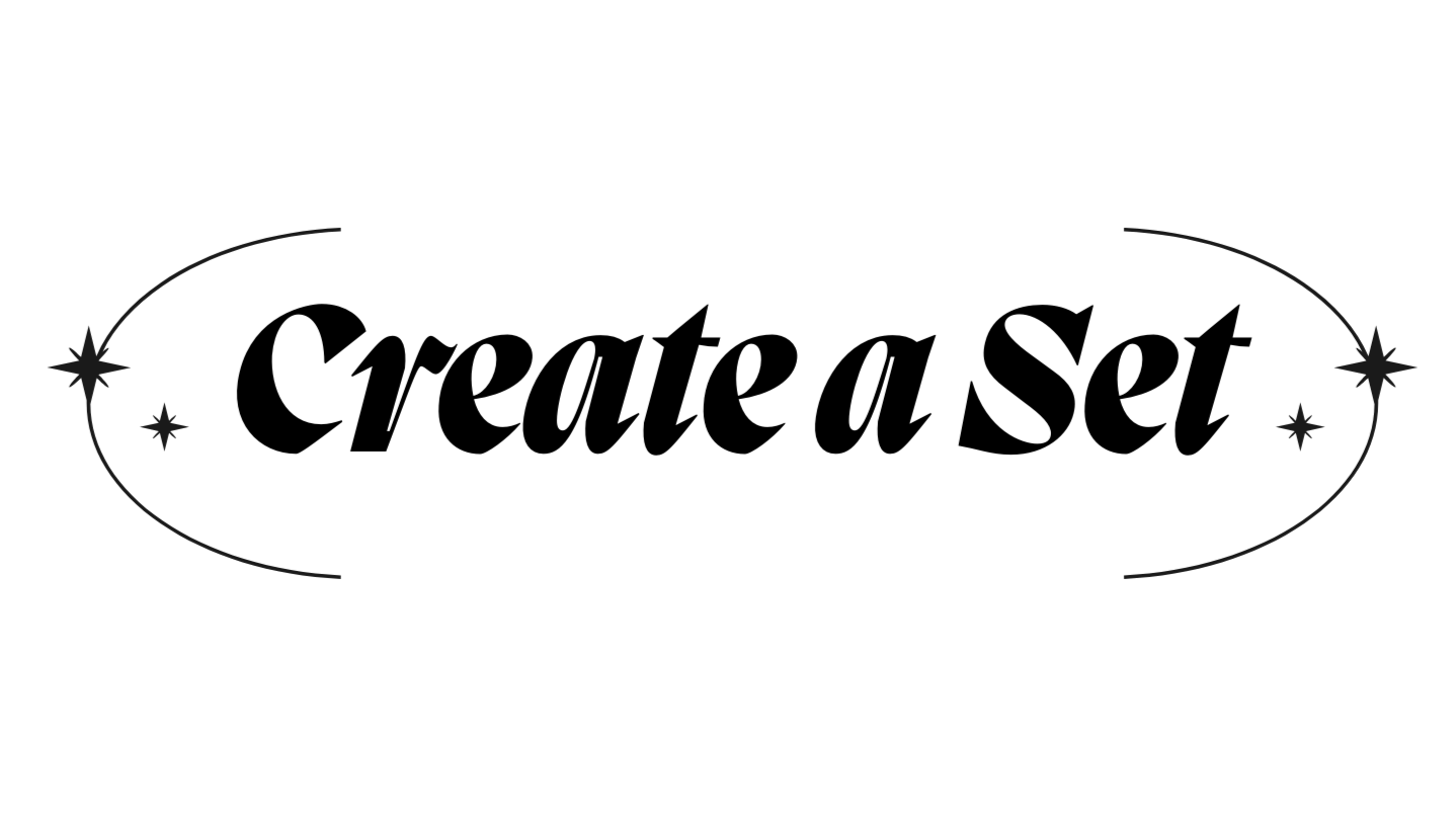 Logo to guide people to create a set.