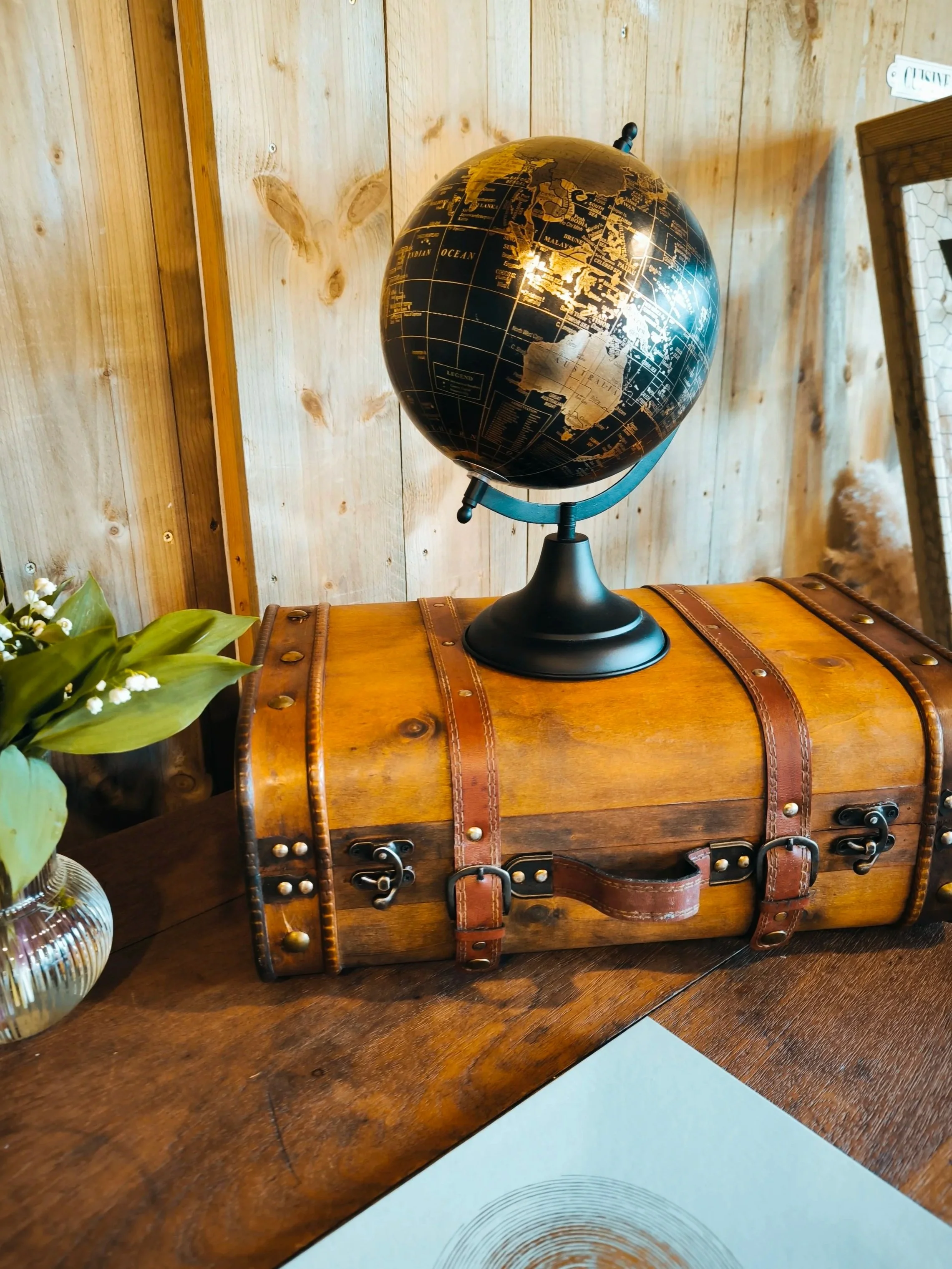 Valise Bois Style Ancien