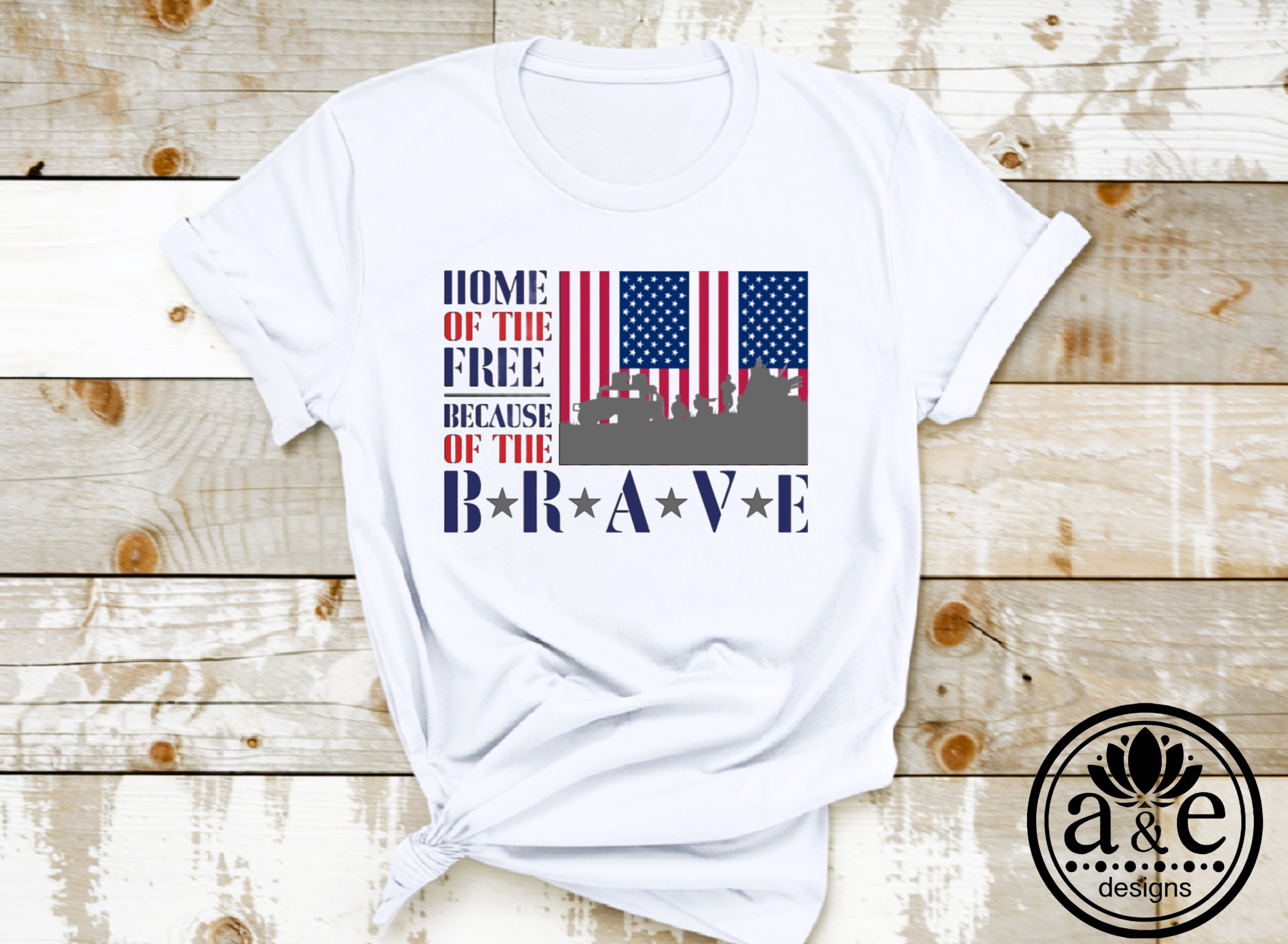 Home of the Free Because of the Brave Tee