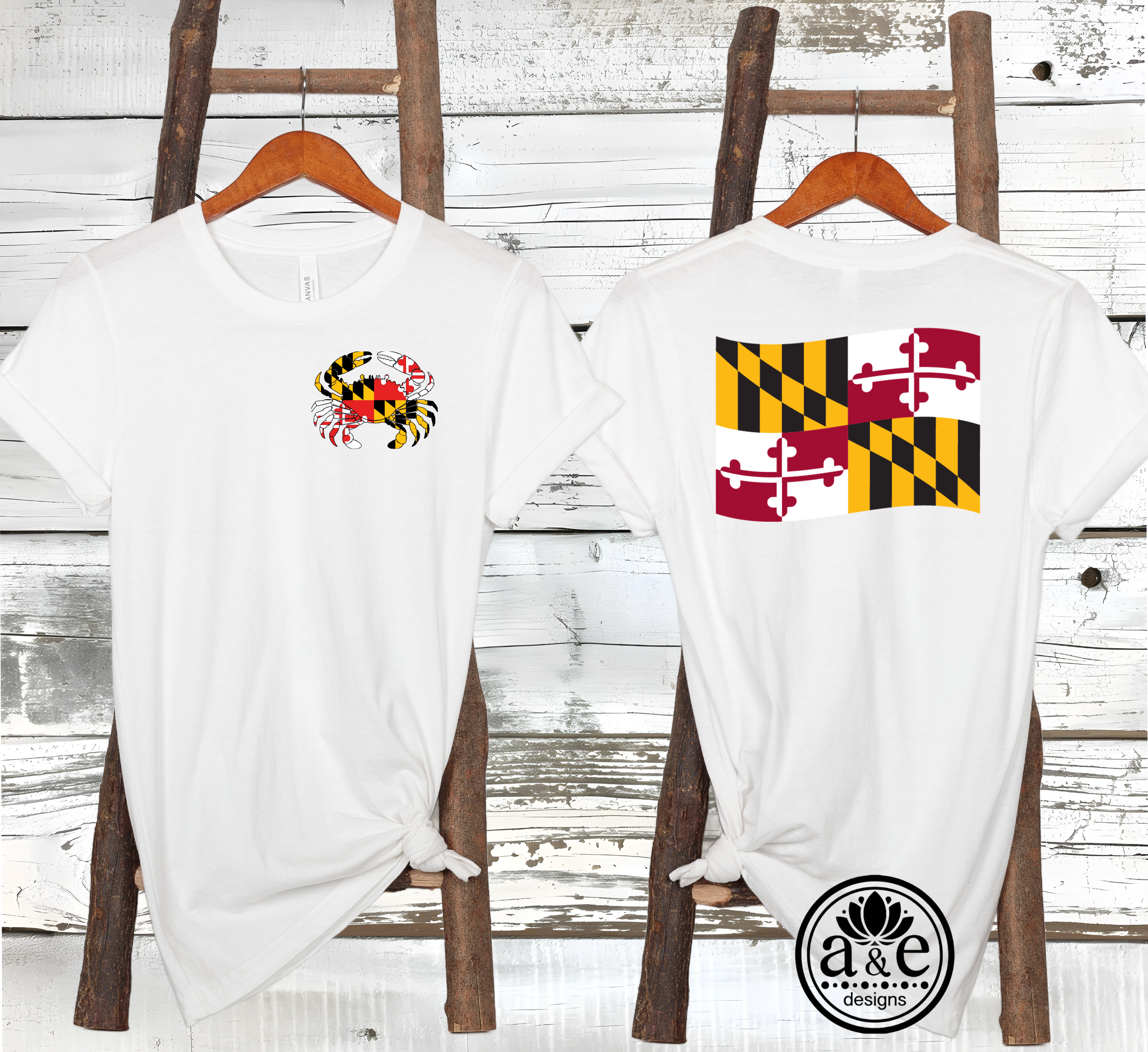 Maryland Crab (Front) Tee - Front & Back Version