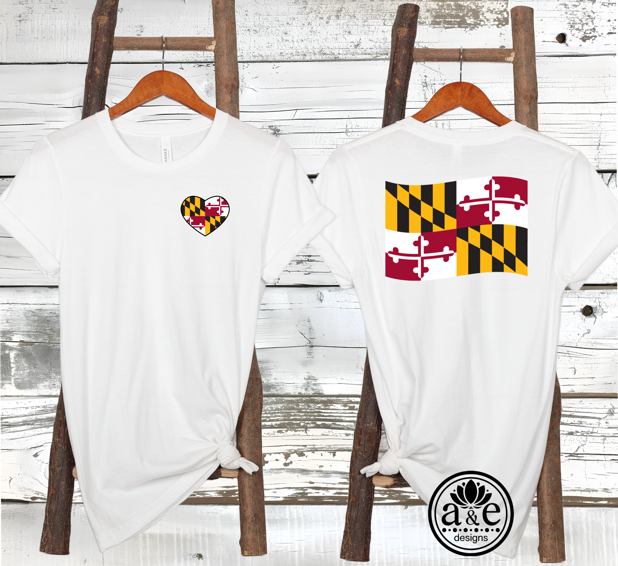 Maryland Heart Tee - Front & Back Version