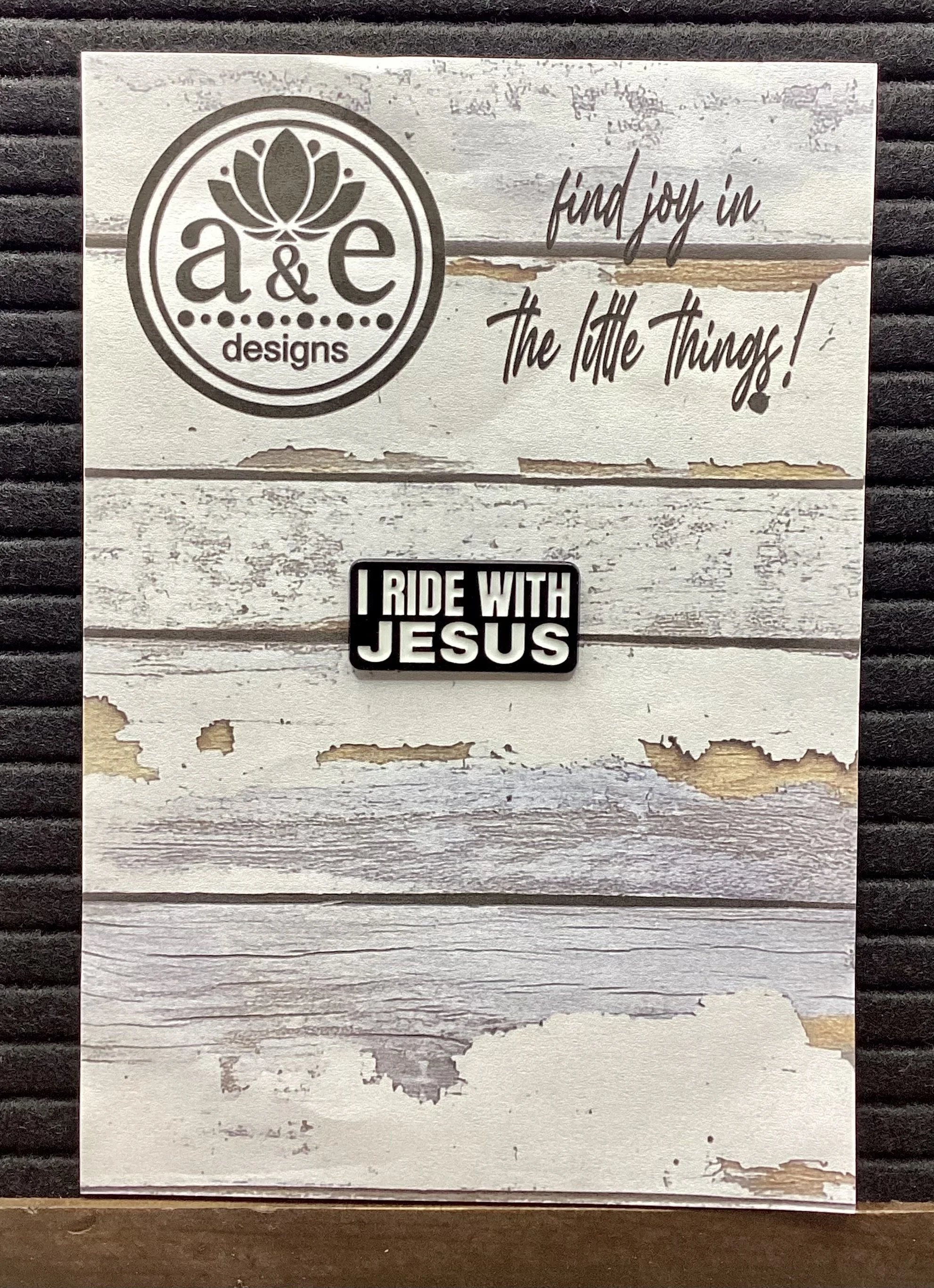 I Ride with Jesus Enamel Pin