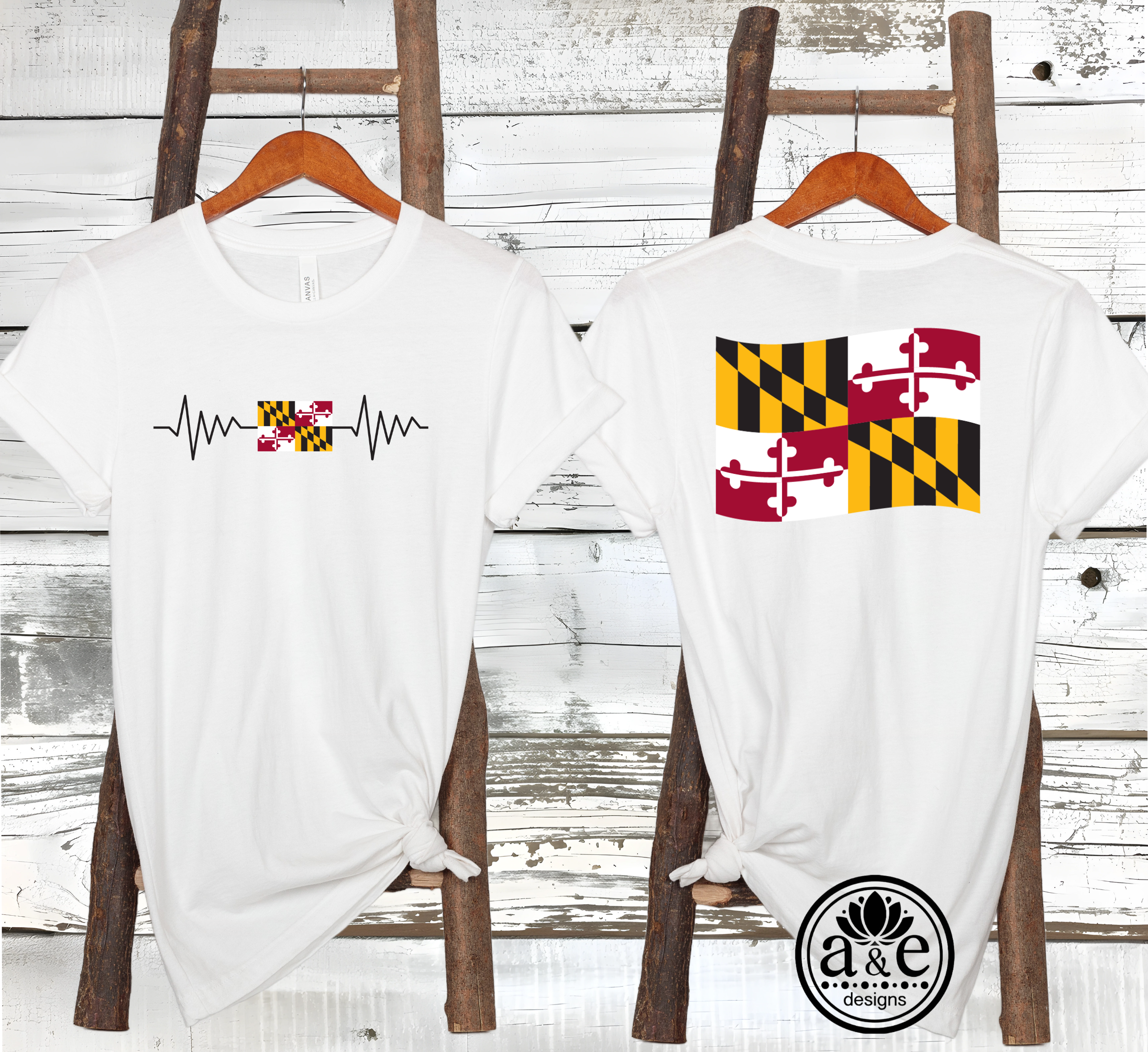 Maryland Heartbeat Tee - Front & Back Version
