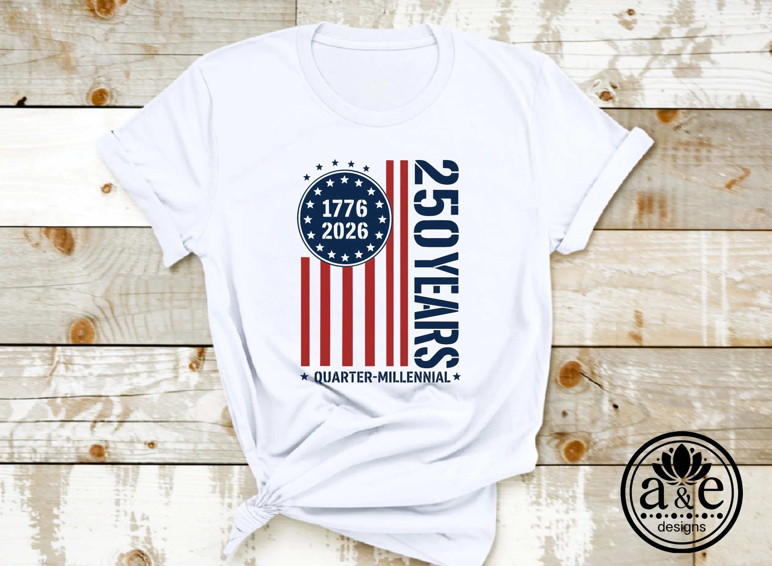 USA 250 Years Flag Tee