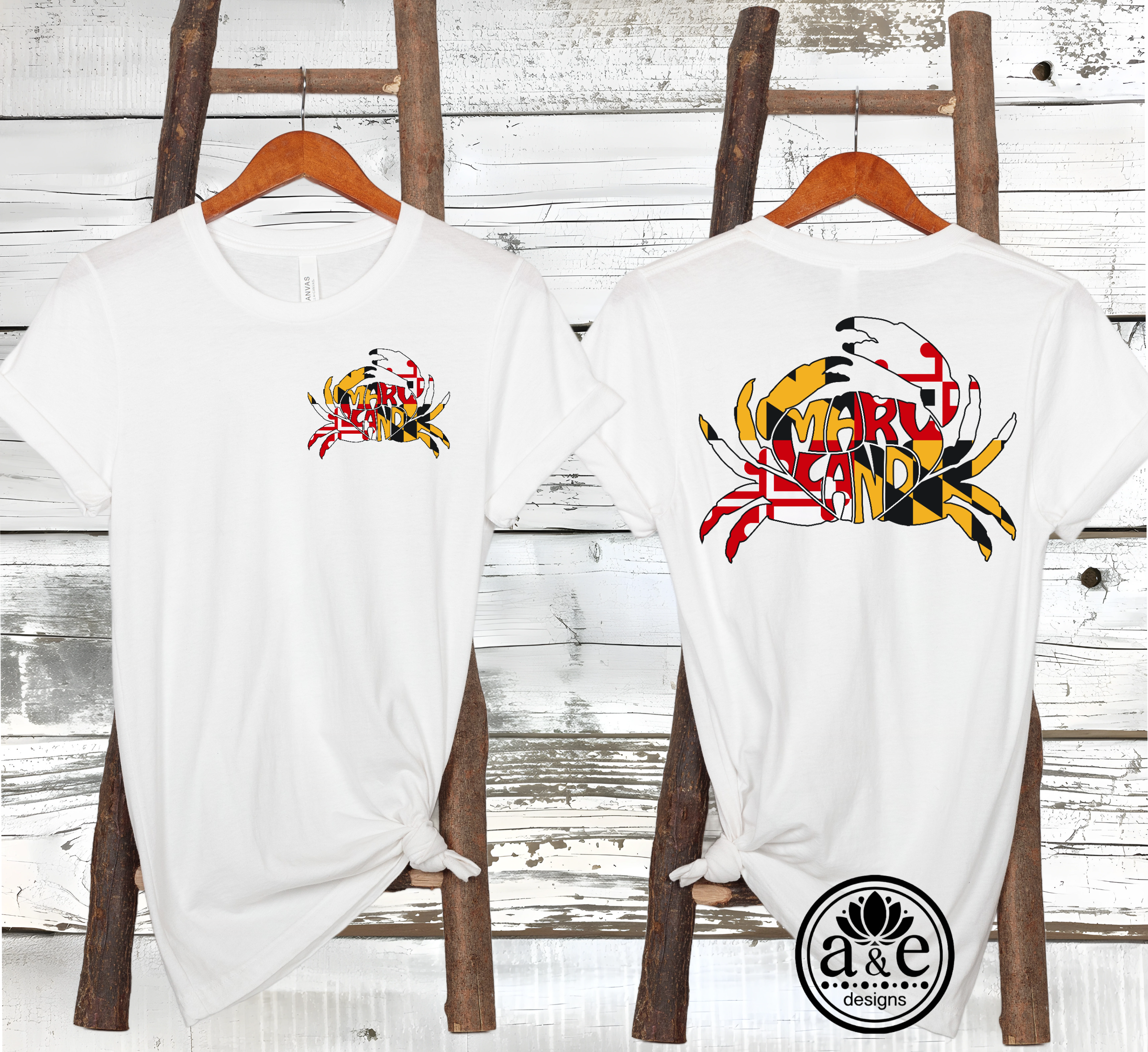 Maryland in Crab Tee - Front & Back Version