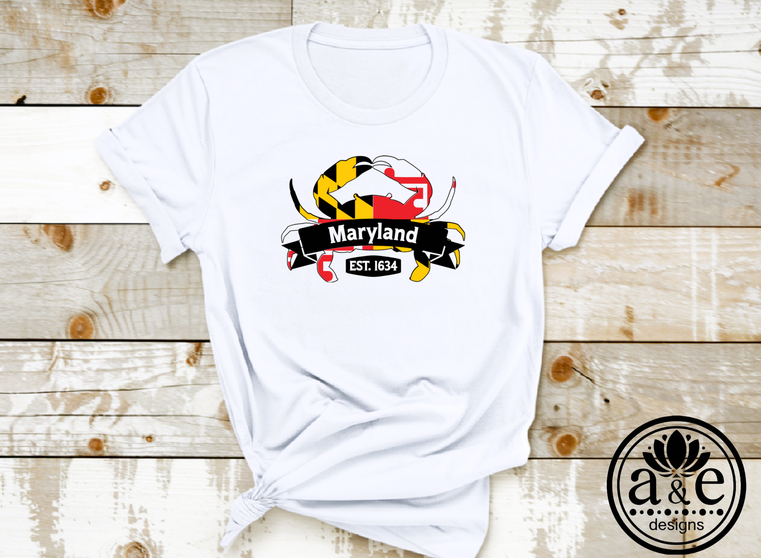 Maryland Flag Crab Tee