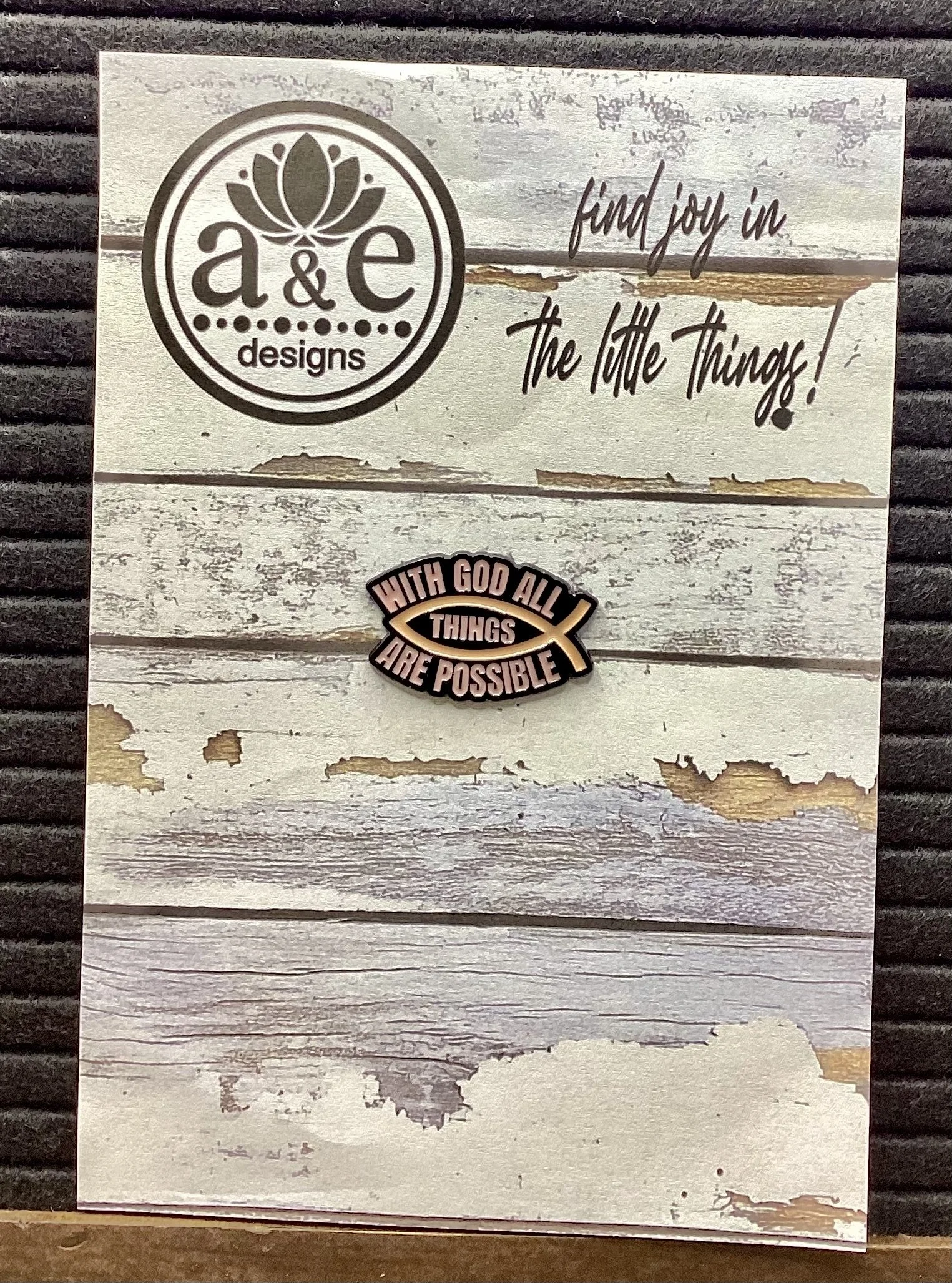 With God All Things Are Possible Enamel Pin