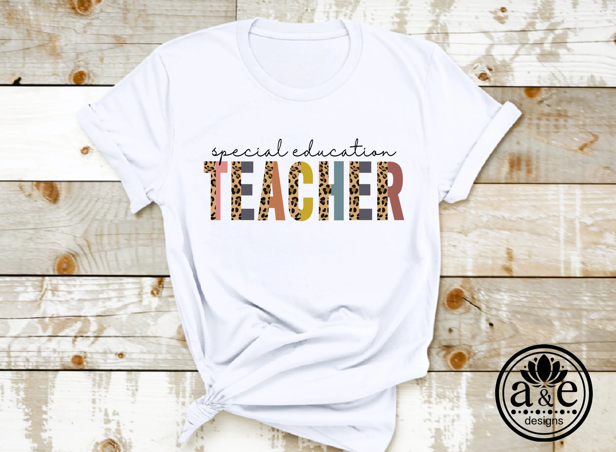 Special Education TEACHER Leopard-print Tee