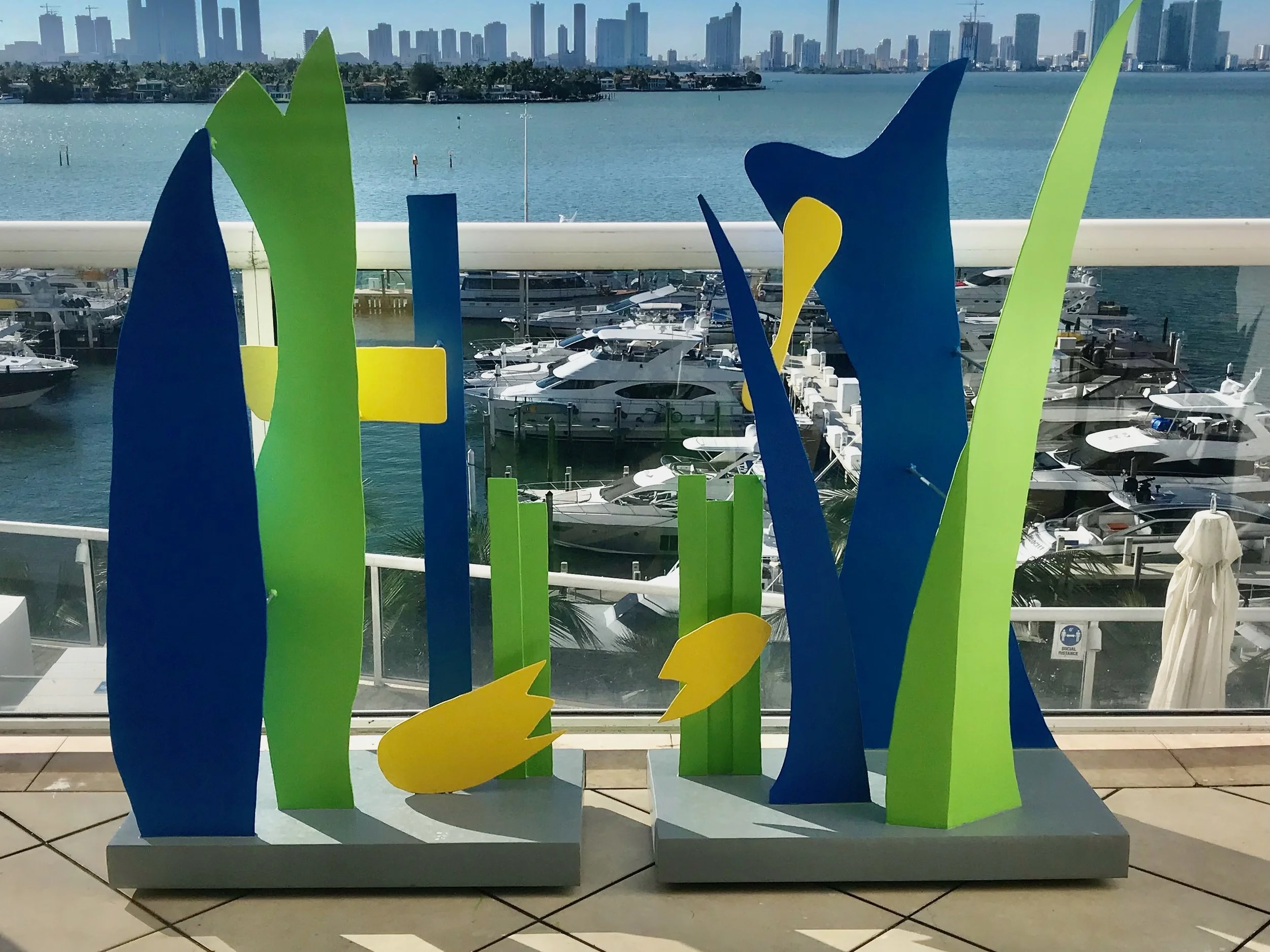 PORCH (dyptych), painted steel, 2020 (72"X36"X24")