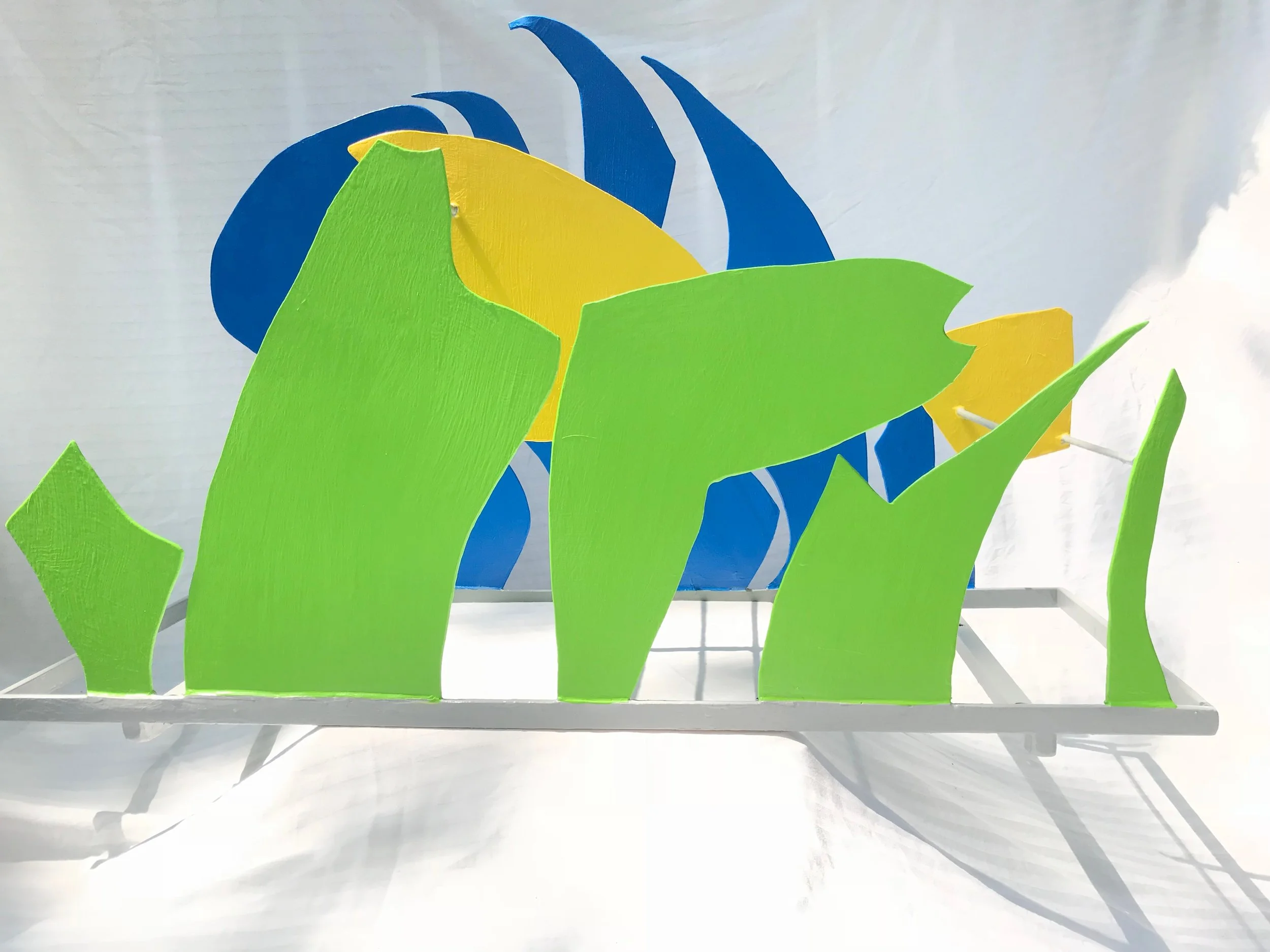 SHEND 2, painted steel, 2018, (16"X14"X8")