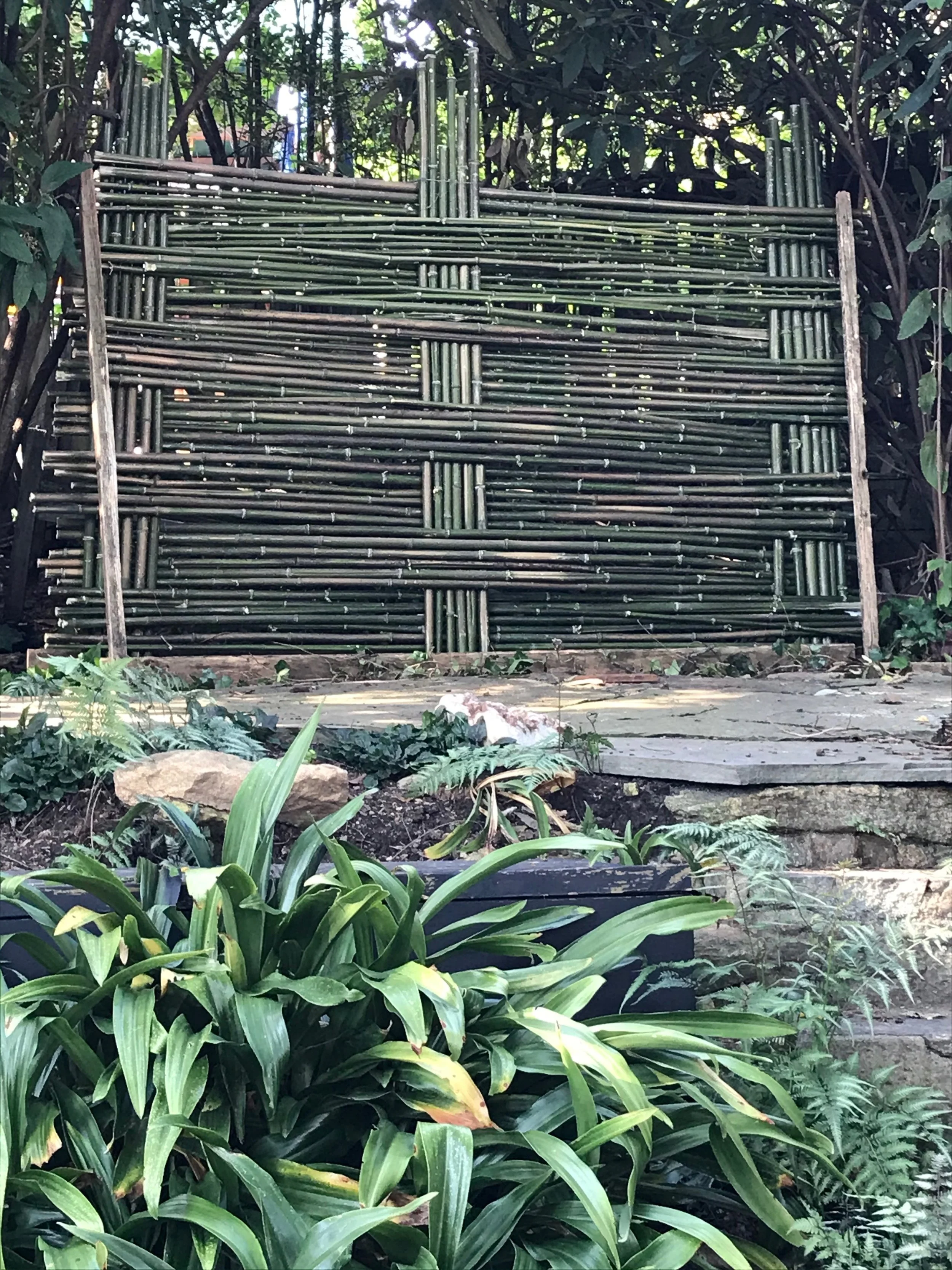 BAMBOO SCREEN, natural bamboo, 2020, (108"X72"X6")