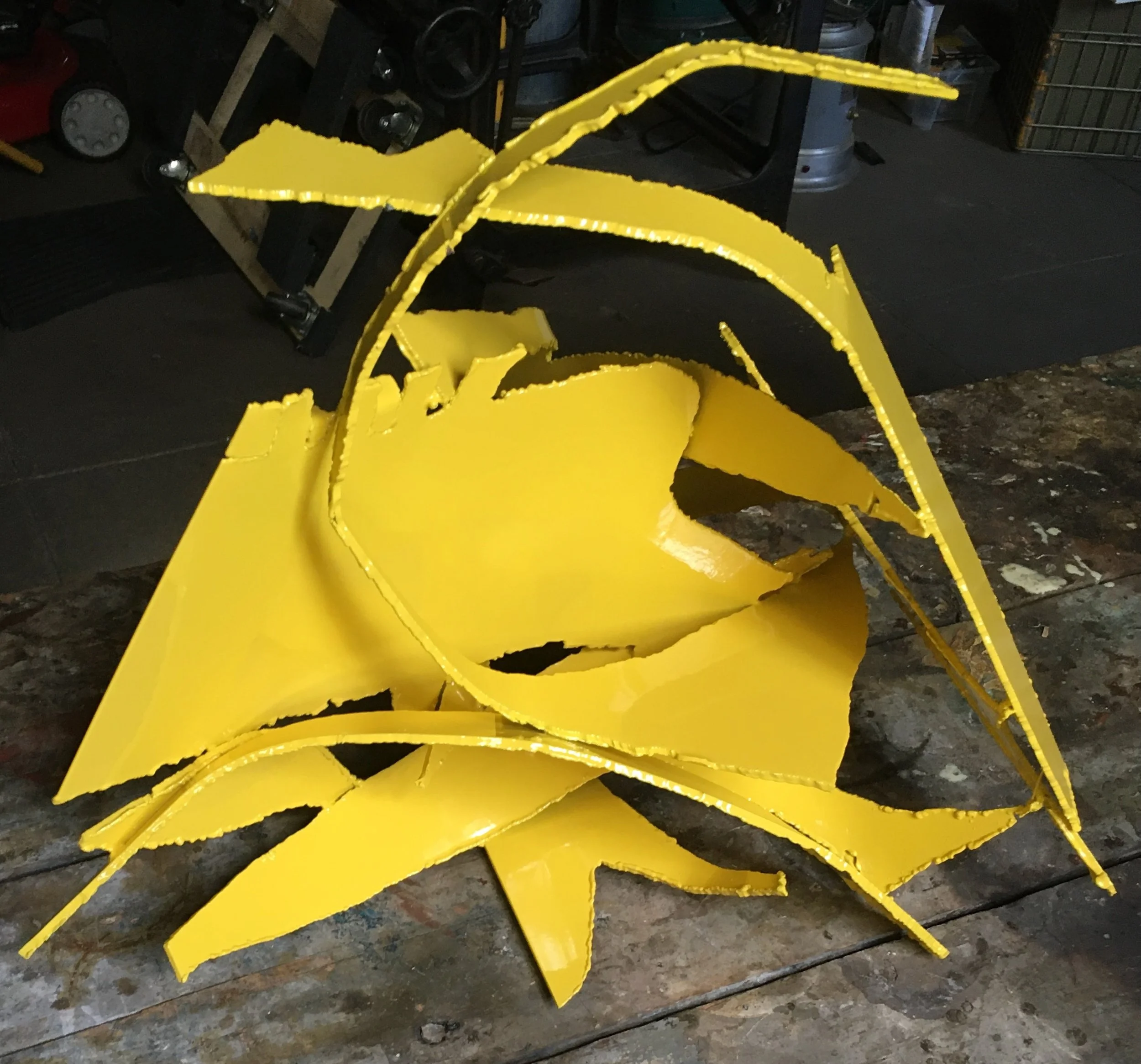 OFFCUT 1, PAINTED STEEL, 2020, (14"X14"X14")