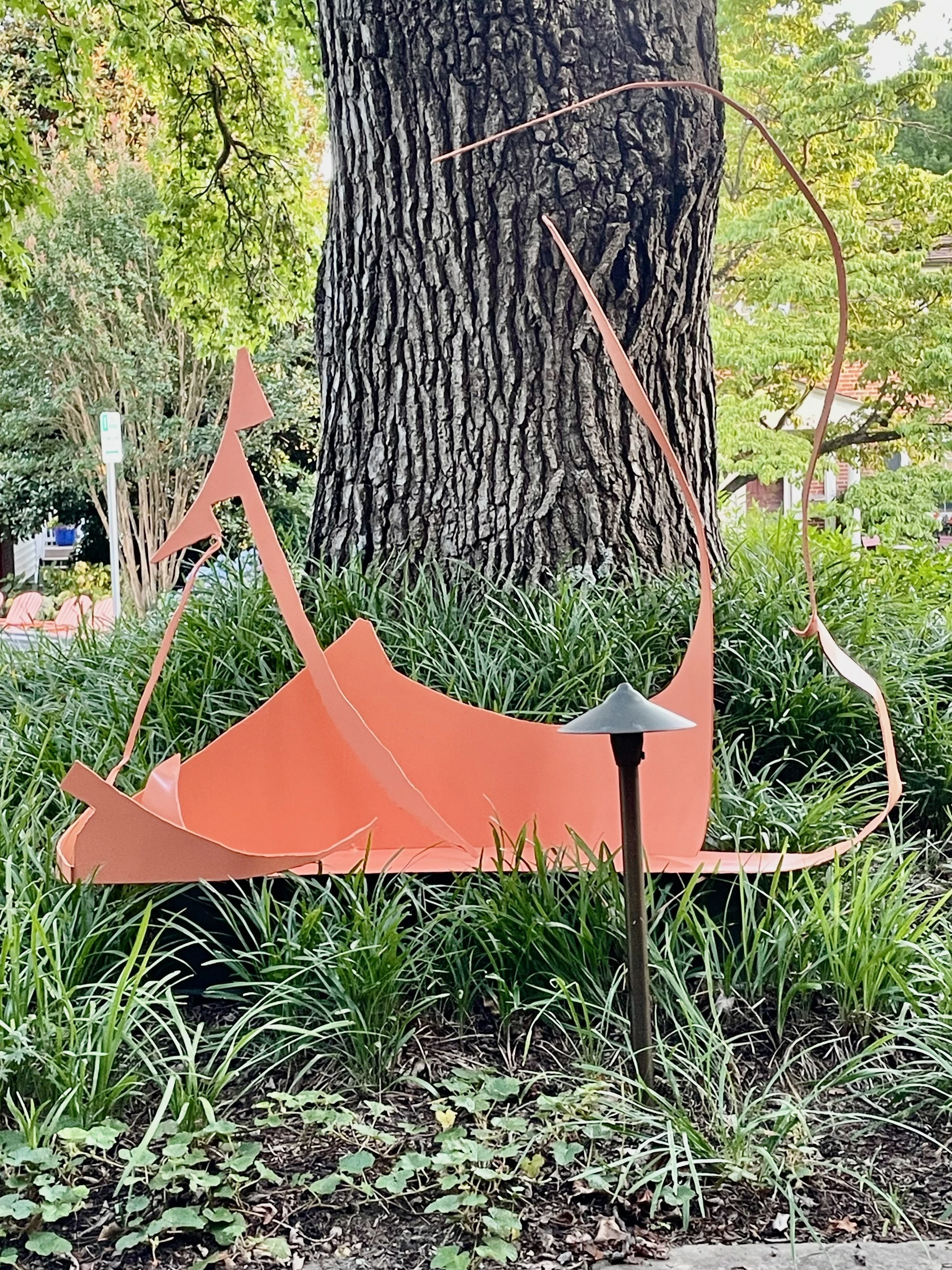 CORNER, painted steel, 2021, (52"X18"X50")