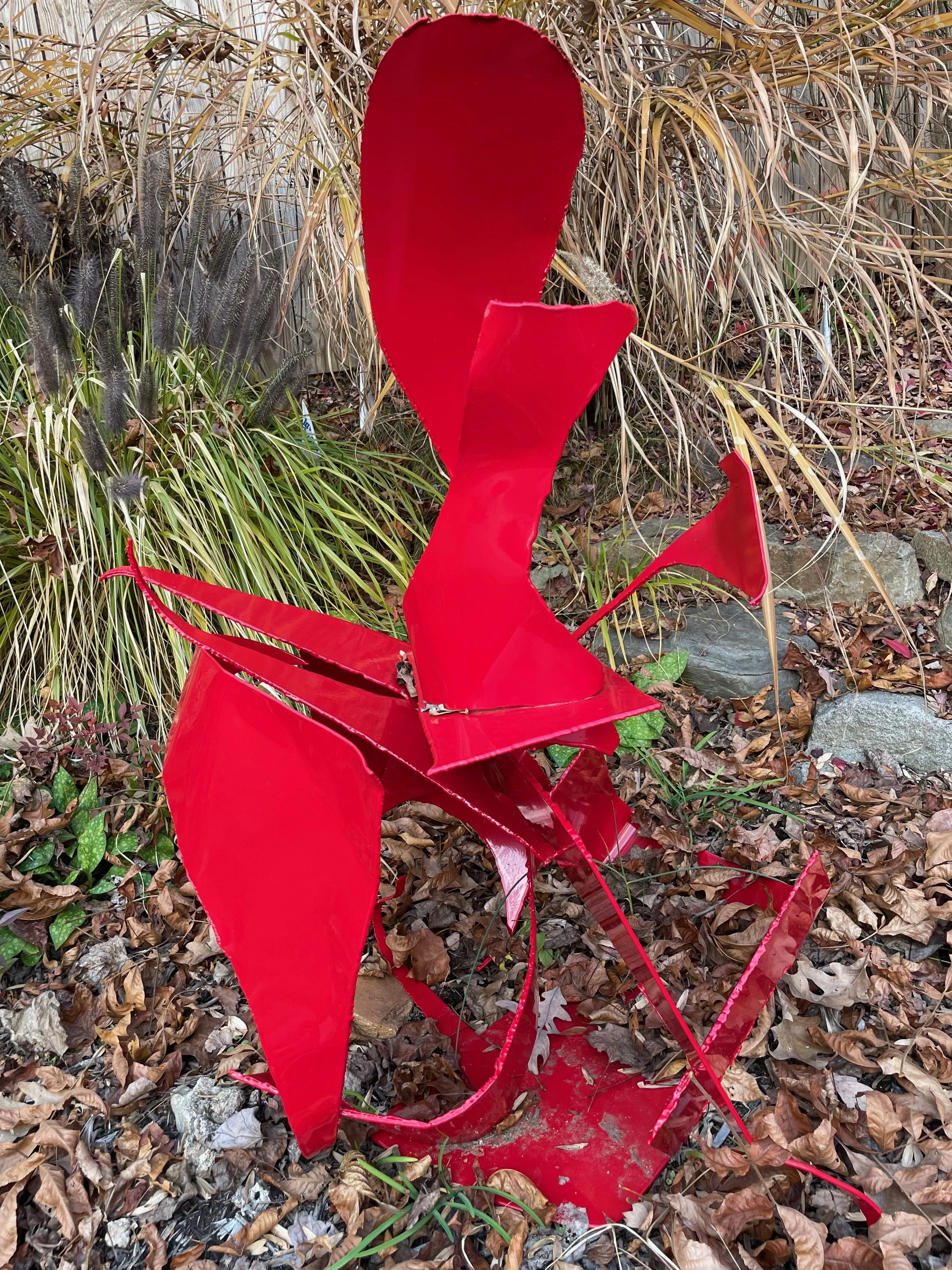 OFF CUT 4, painted steel, 2020, (18"X18"X30")