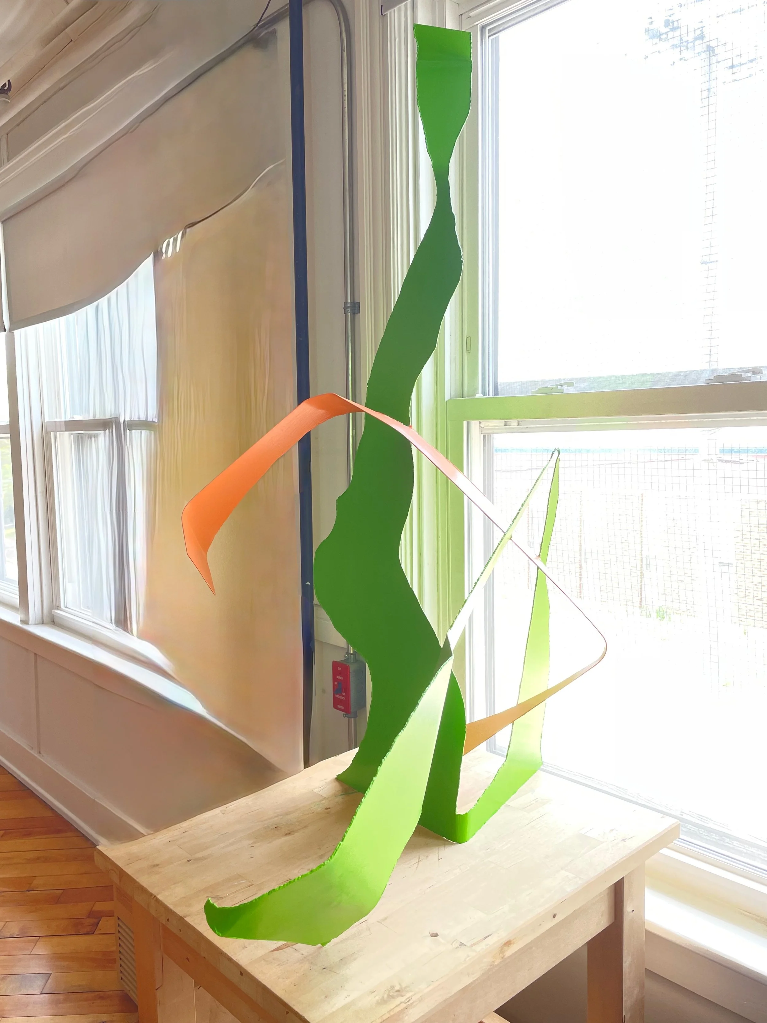 TWIST, painted steel, 2020, (18"X24"X48")