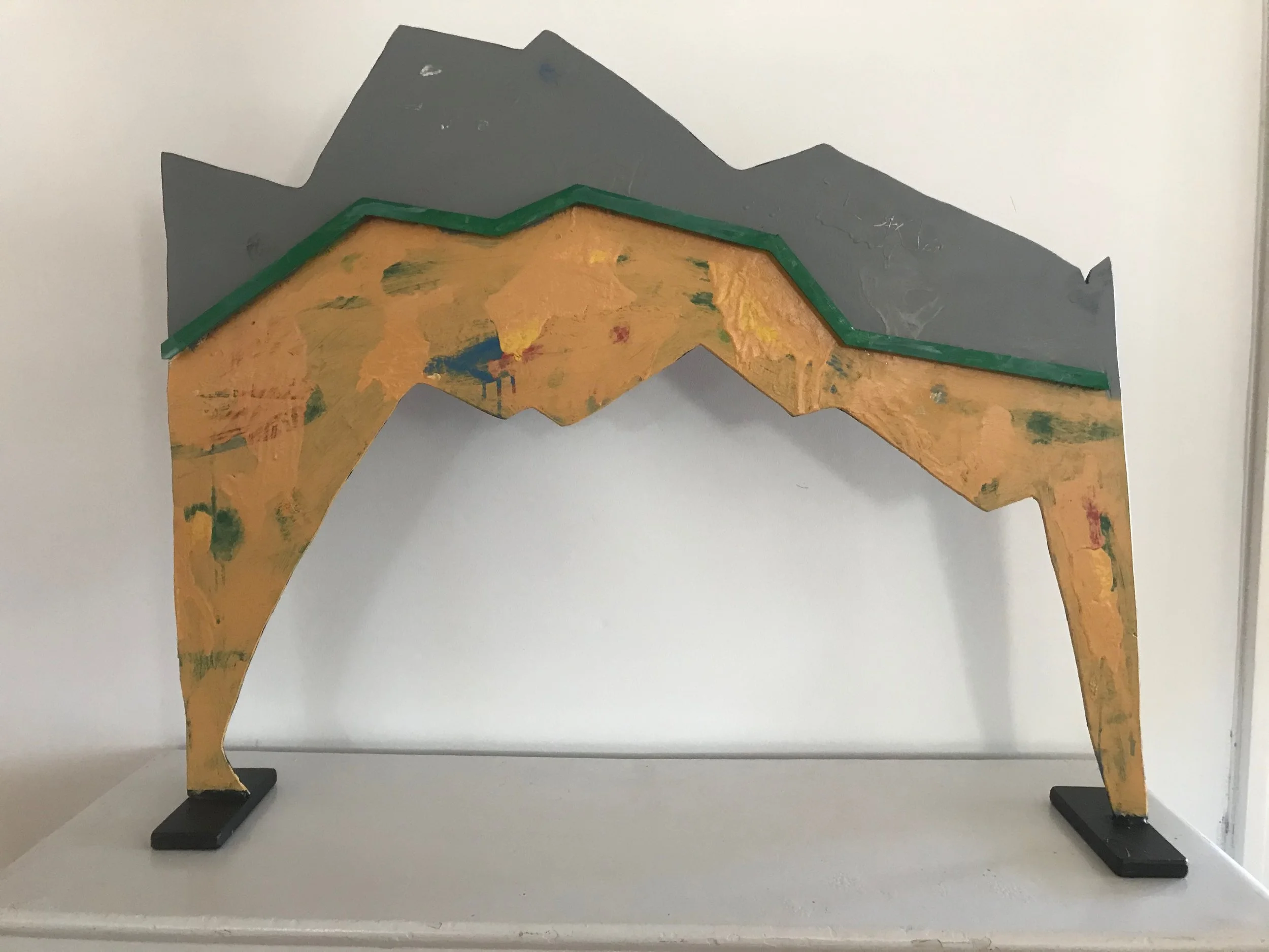 SHEND, painted steel, 2019, (16"X12"X6")