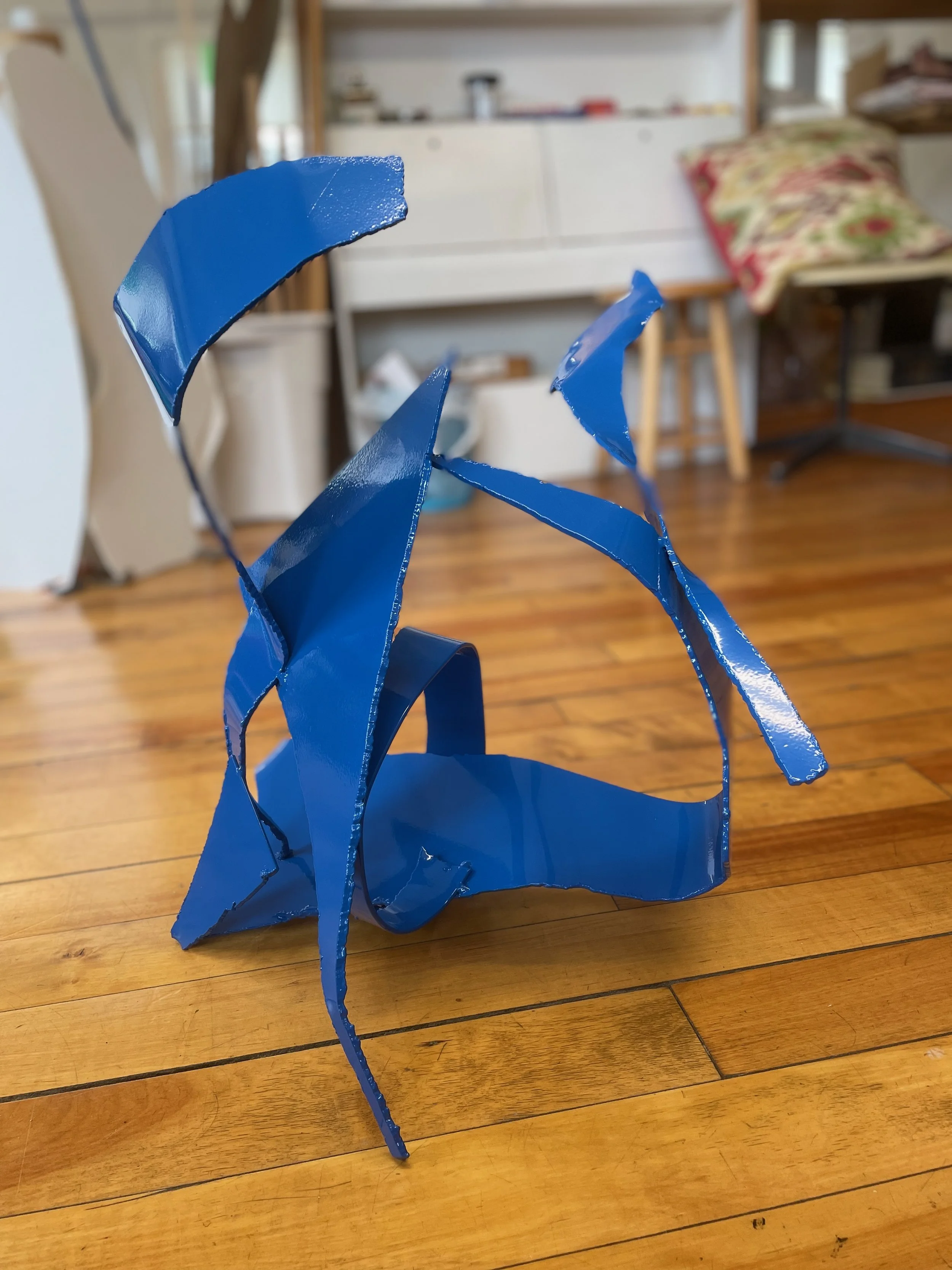 OFFCUT 2, paintd steel, 2020, (12"X12"X14")