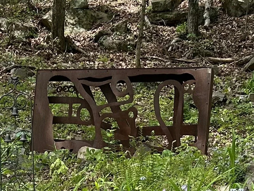 TAFONI, rusted steel on site, no stand