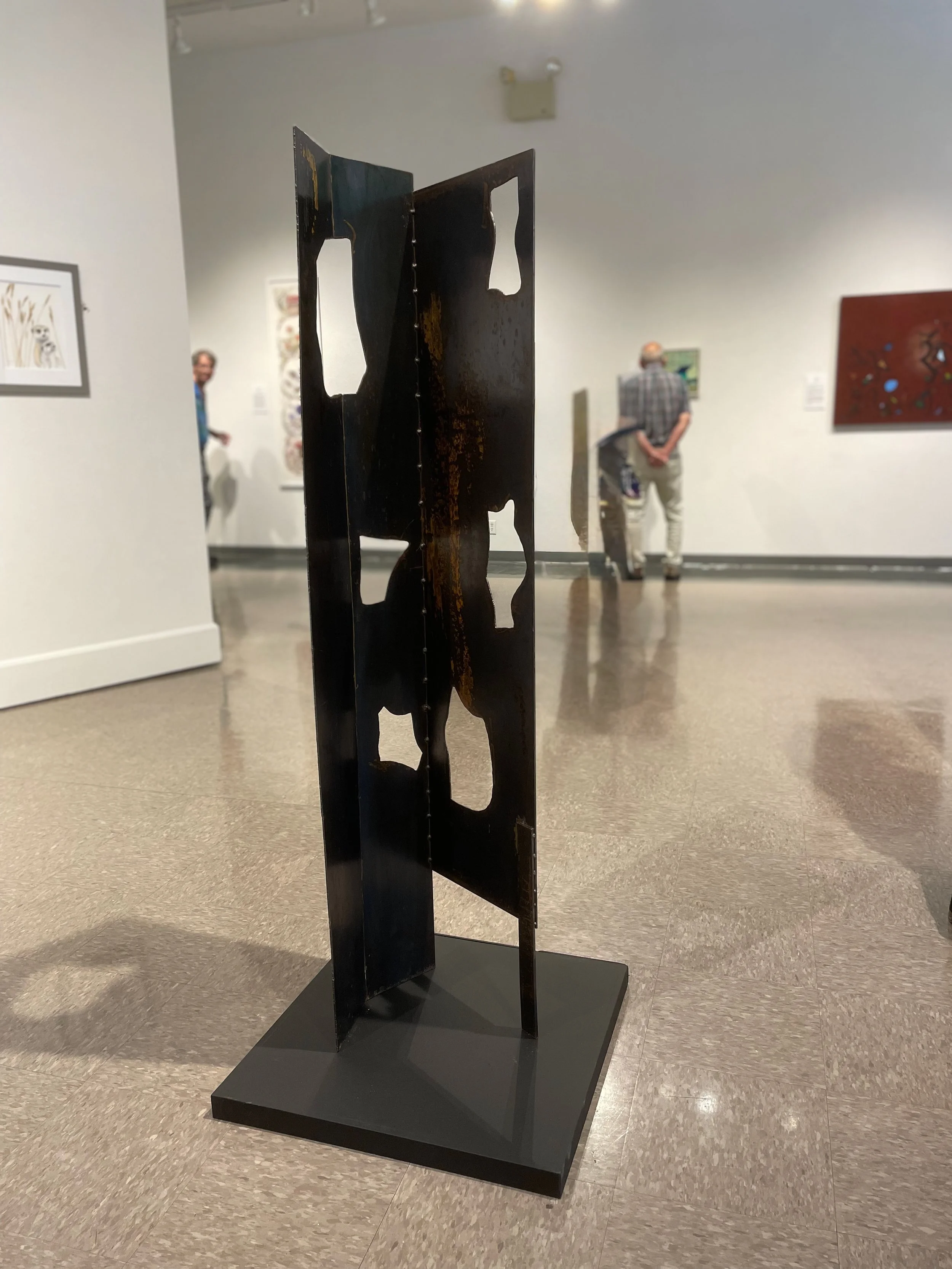 TOWER, waxed steel, 2020, (16"X16"X56")