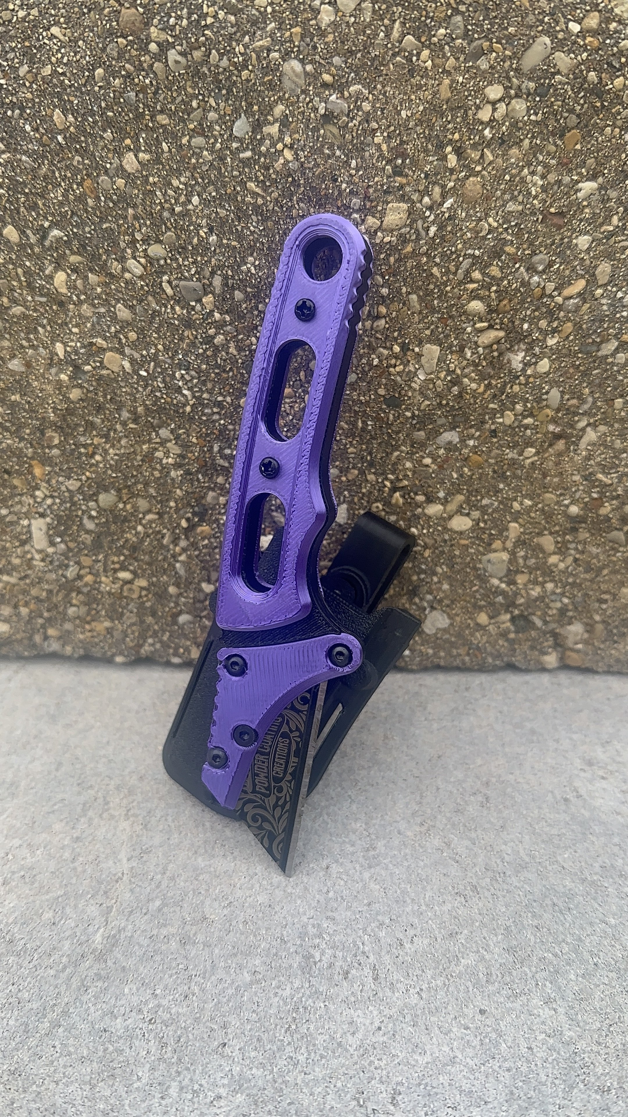 EDC 3D printed fixed blade with Sheath