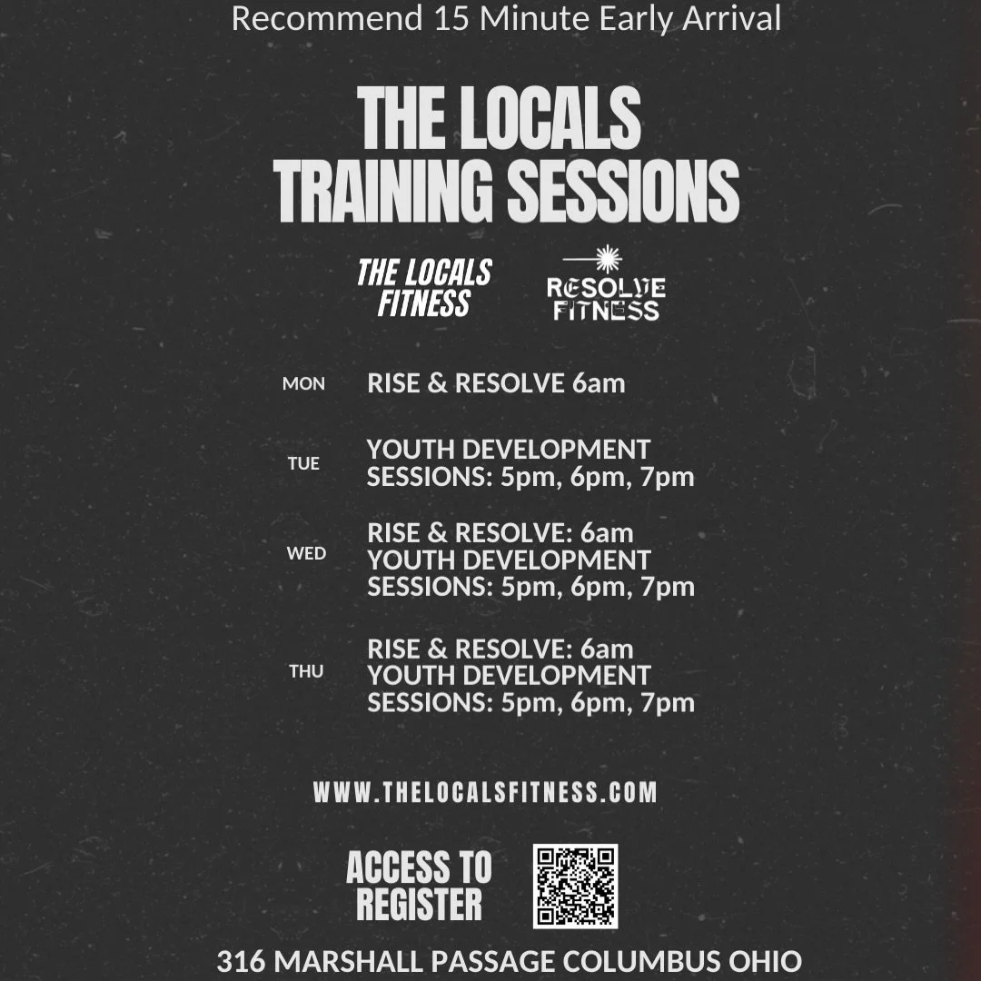 Our February 📆 Training Schedule 
Be on the lookout for our 🆓 sessions posted later this week. 

Offering Ages👥 7-12 | 13-18

We are located @resolvefitnesscolumbus 
📍316 Marshall Passage Columbus, OH 

#traintowin #columbuscityschools #occ #reso