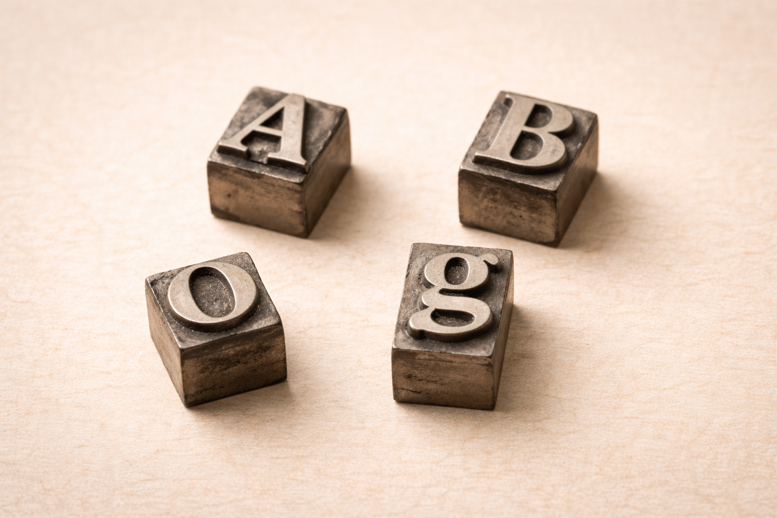 Metáfora visual del aprendizaje de la lectura: letras de imprenta que representan el método Glifing para el entrenamiento lector y el tratamiento de la dislexia.