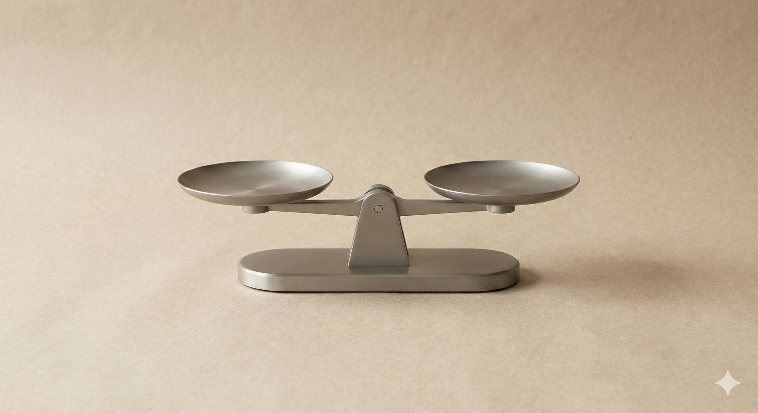 Representación del proceso de evaluación diagnóstica: balanza minimalista que simboliza el uso de pruebas psicométricas objetivas y escalas estandarizadas para el cribado de TDAH y TEA en Rubí.