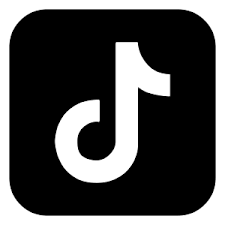 TikTok logo with a black background and white icon