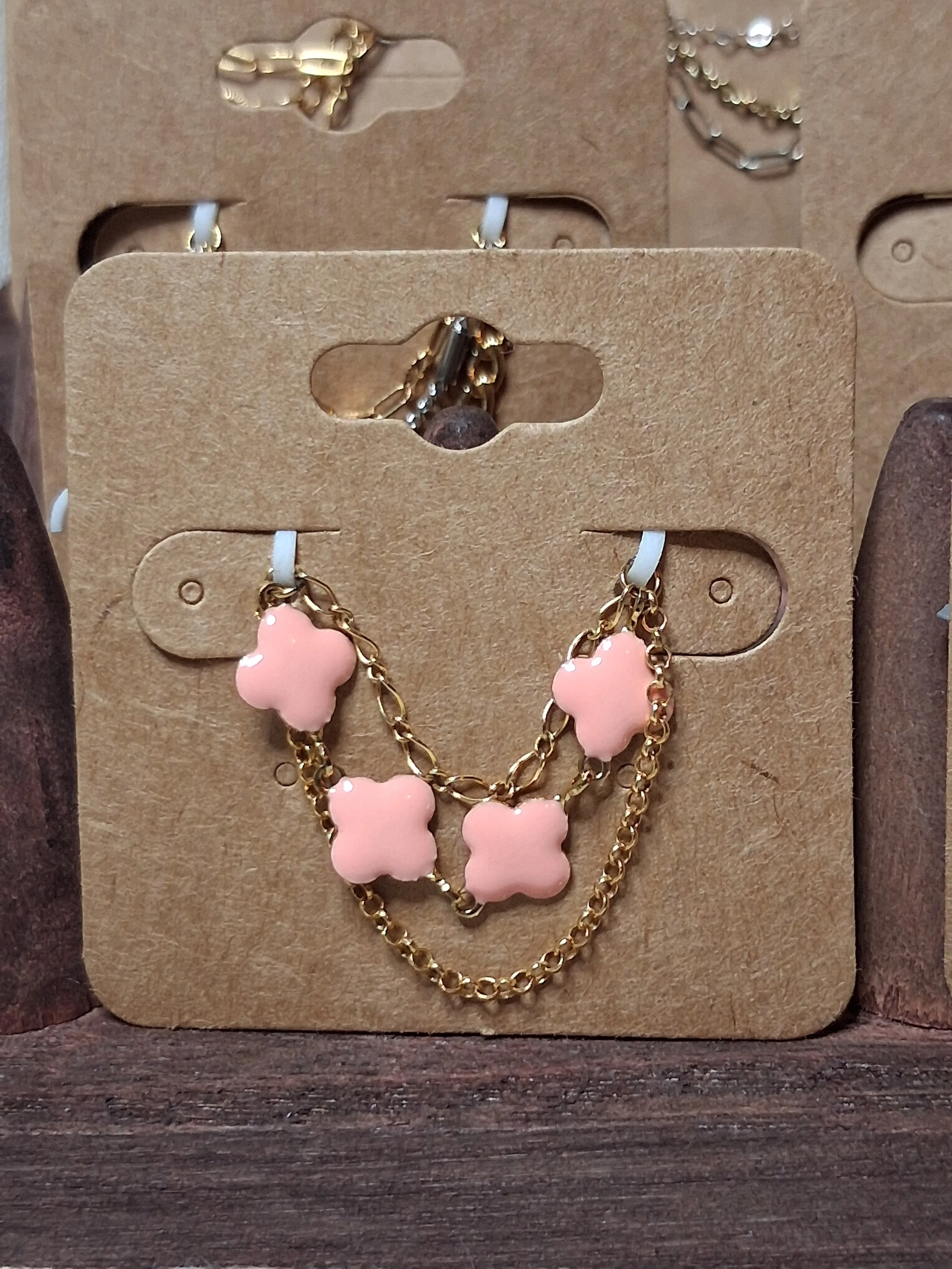 pink clover earring chains.jpg