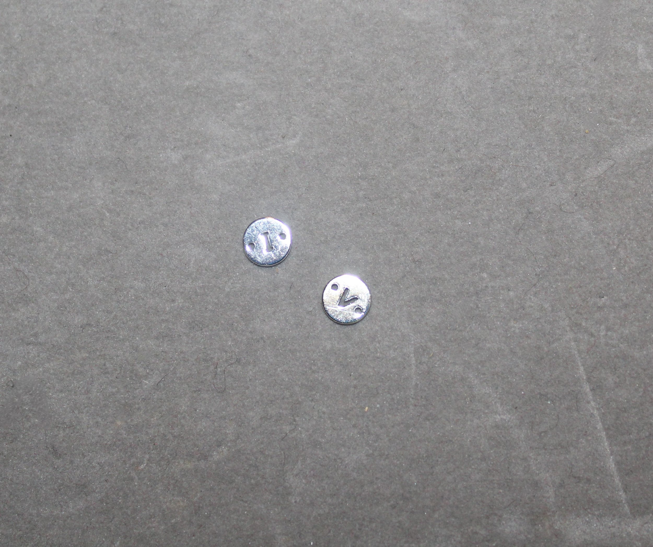 Circle Letter Connectors (Sterling Silver)