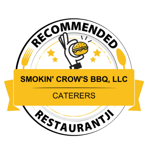 RestaurantJI Recommended Caterer badge for Smokin’ Crow’s BBQ, a licensed and insured catering company.