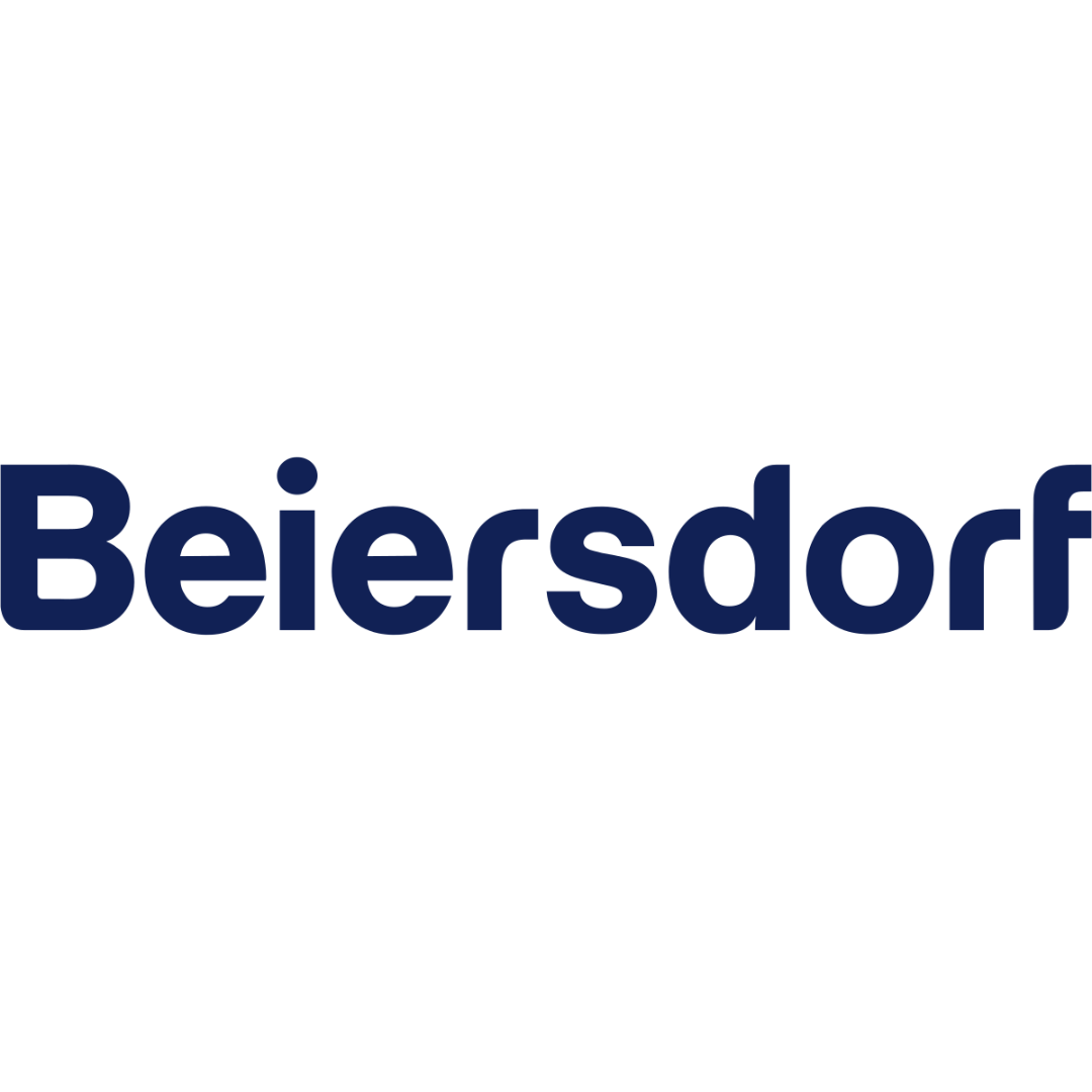 Beiersdorf logo in dark blue text on a white background