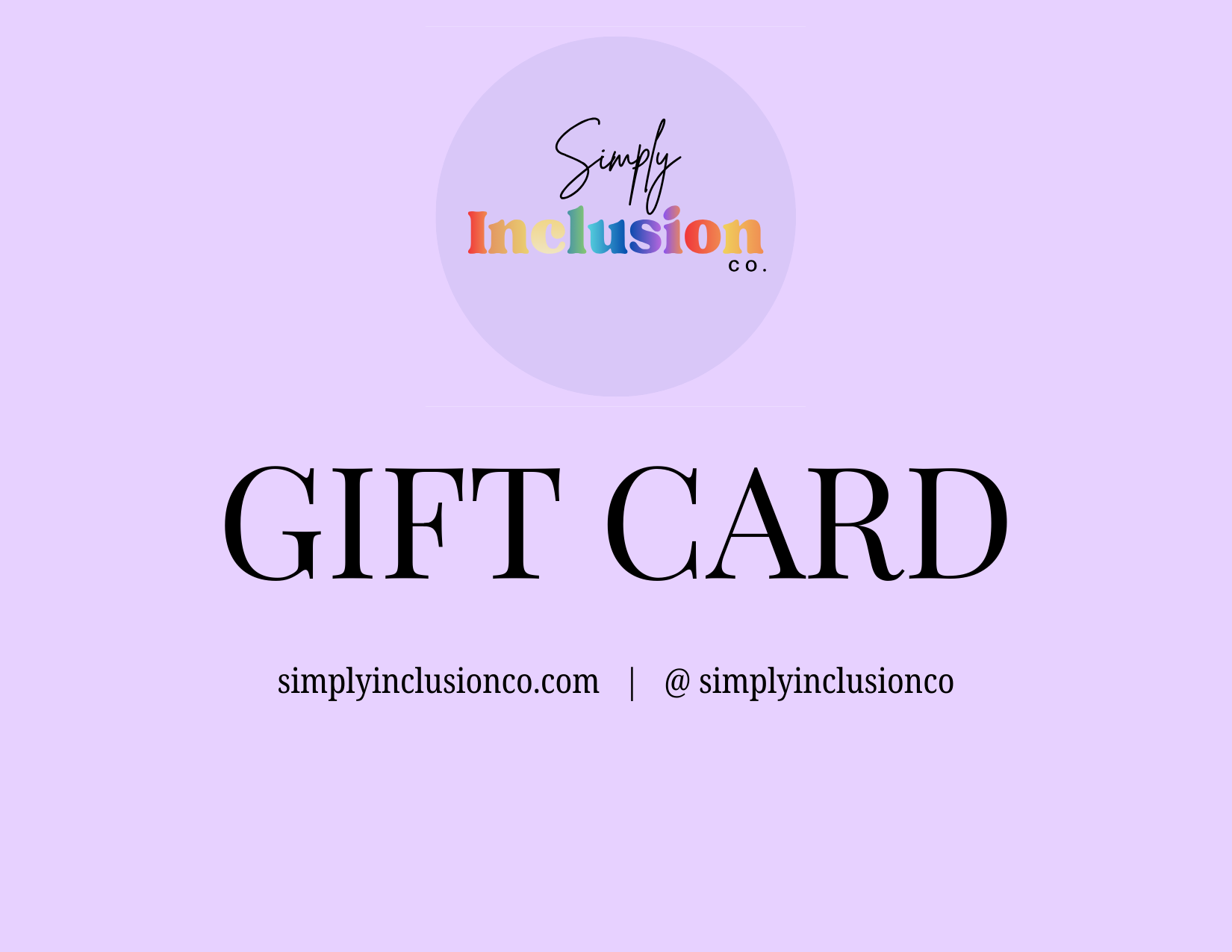 Simply Inclusion Co. Gift Card