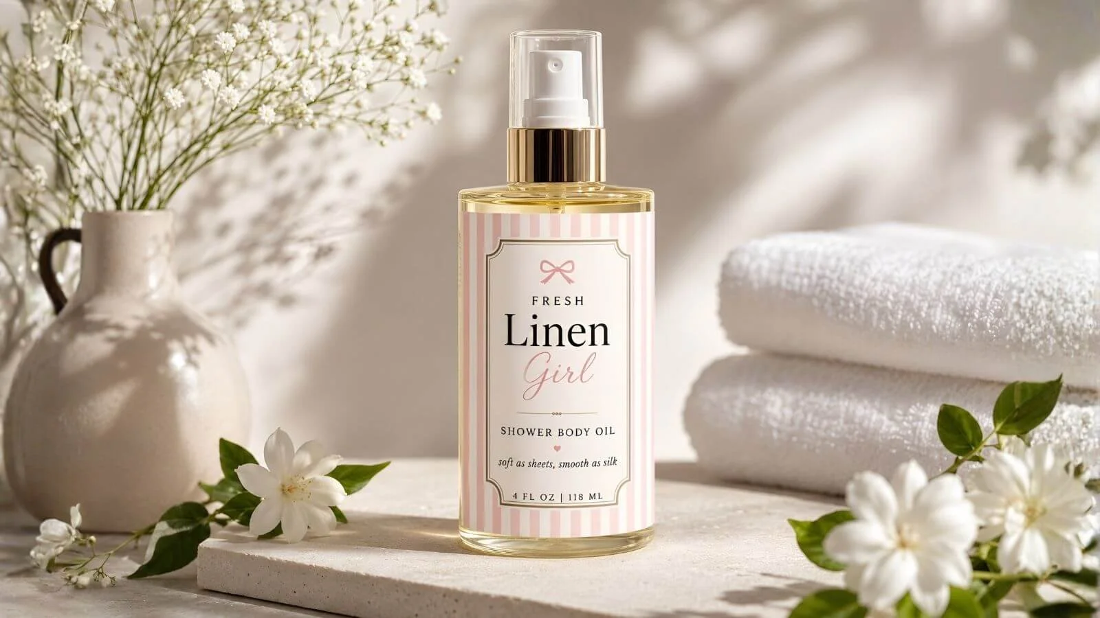 Fresh Linen Girl™ Shower Body Oil DIY Recipe