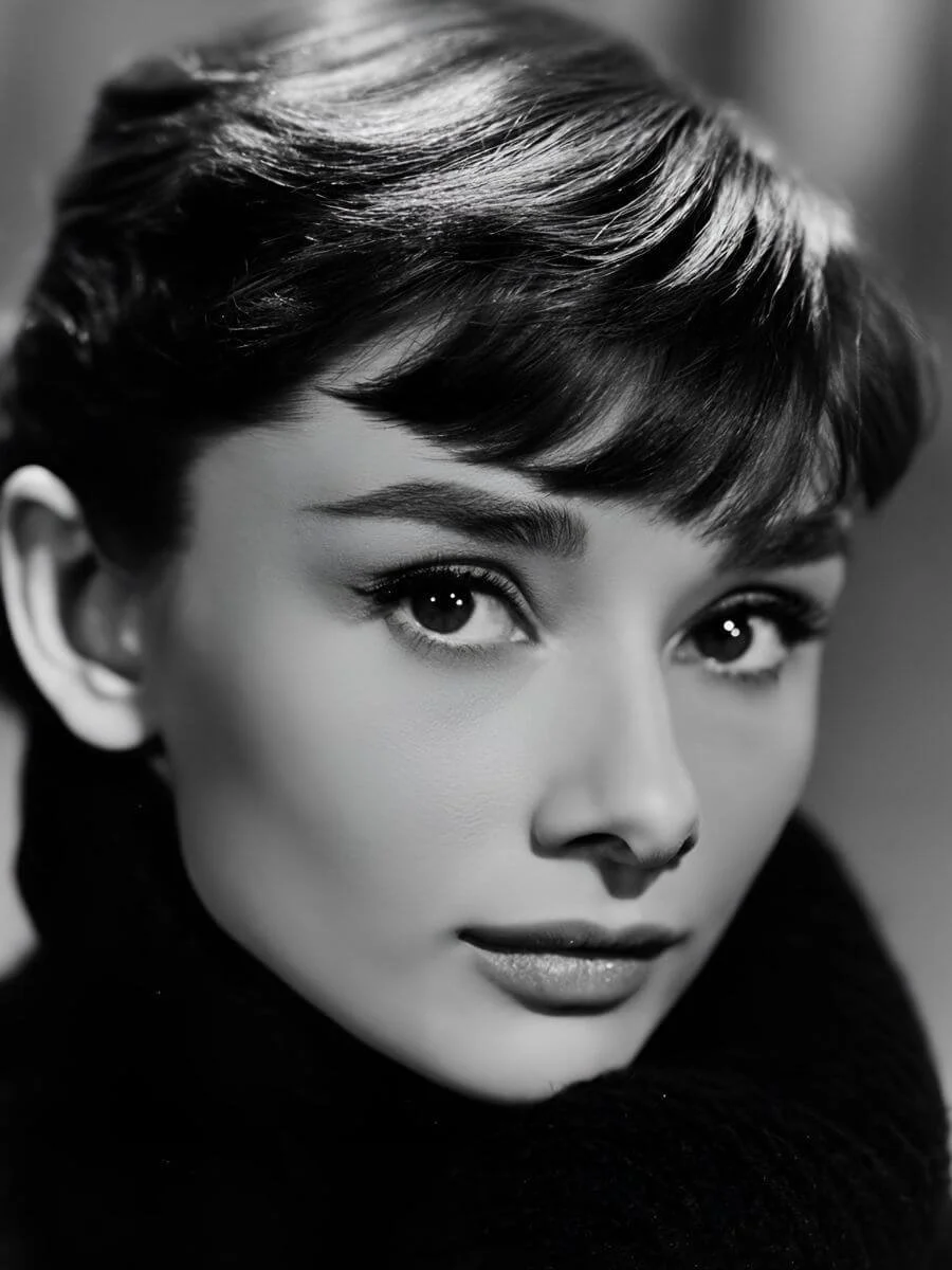 Audrey Hepburn classic vintage beauty look with polished makeup and timeless style